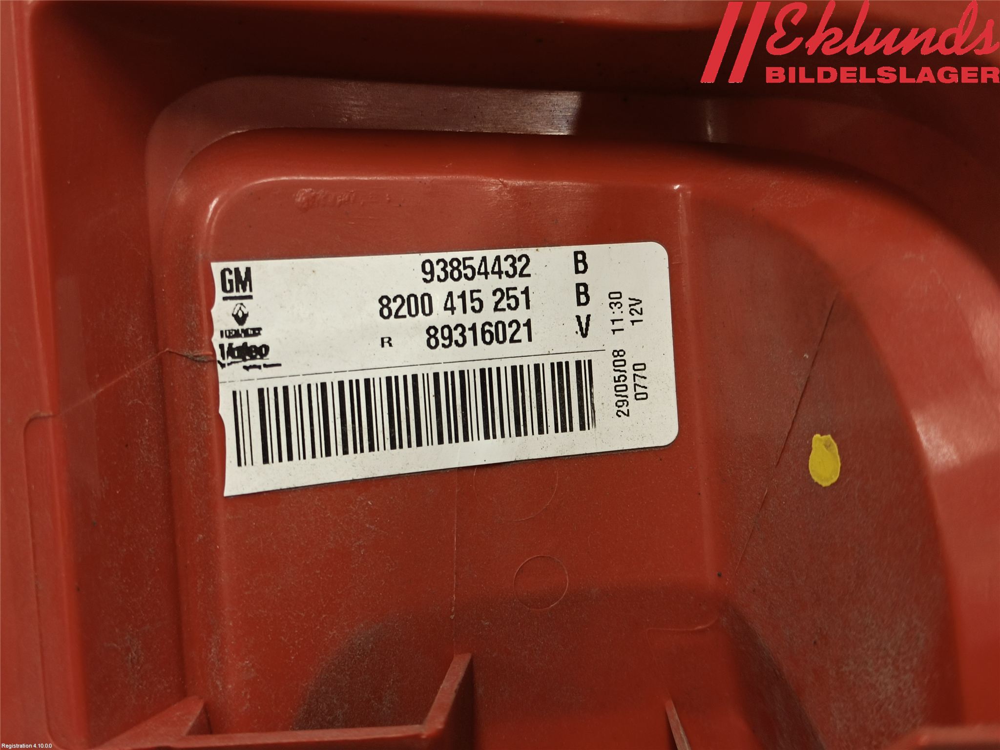 Opel VIVARO 01-14 Bakljus Höger