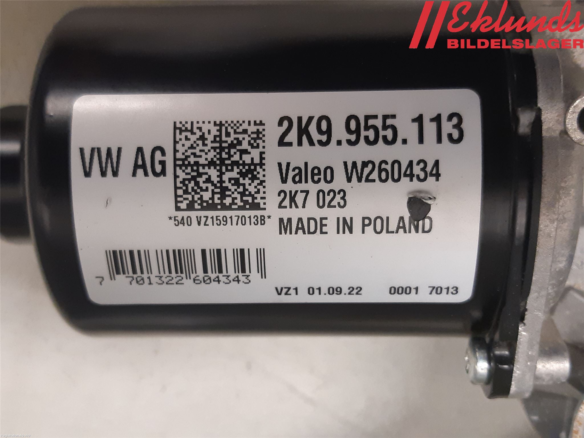 Volkswagen VW CADDY 21- Torkarmotor Vindruta