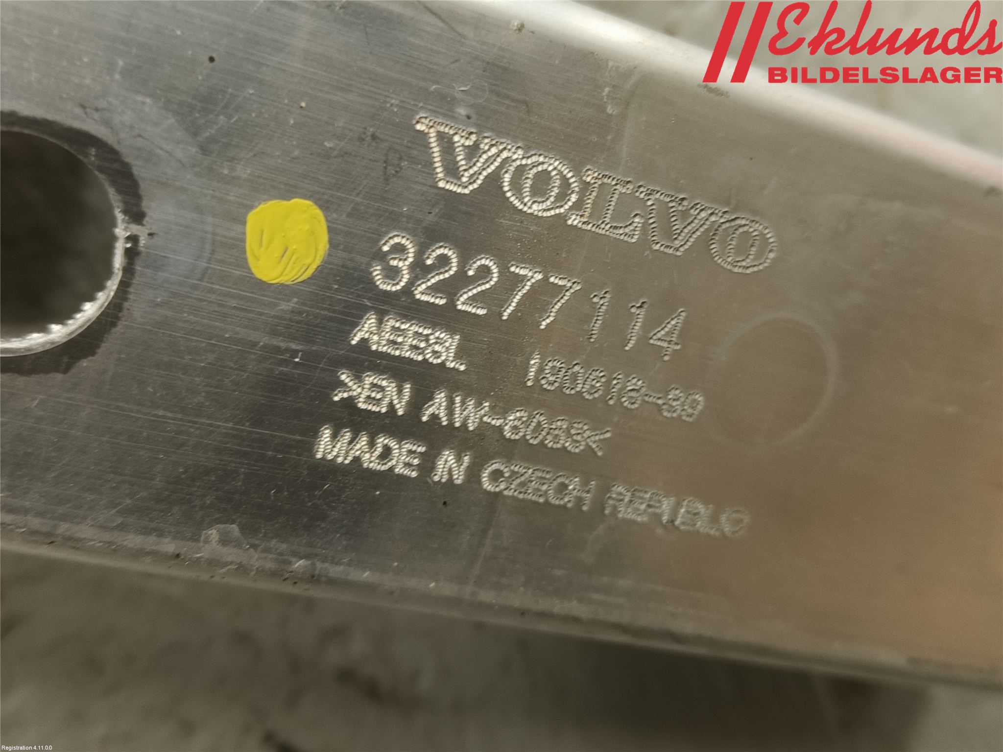 Volvo V60 19- Frontplåt