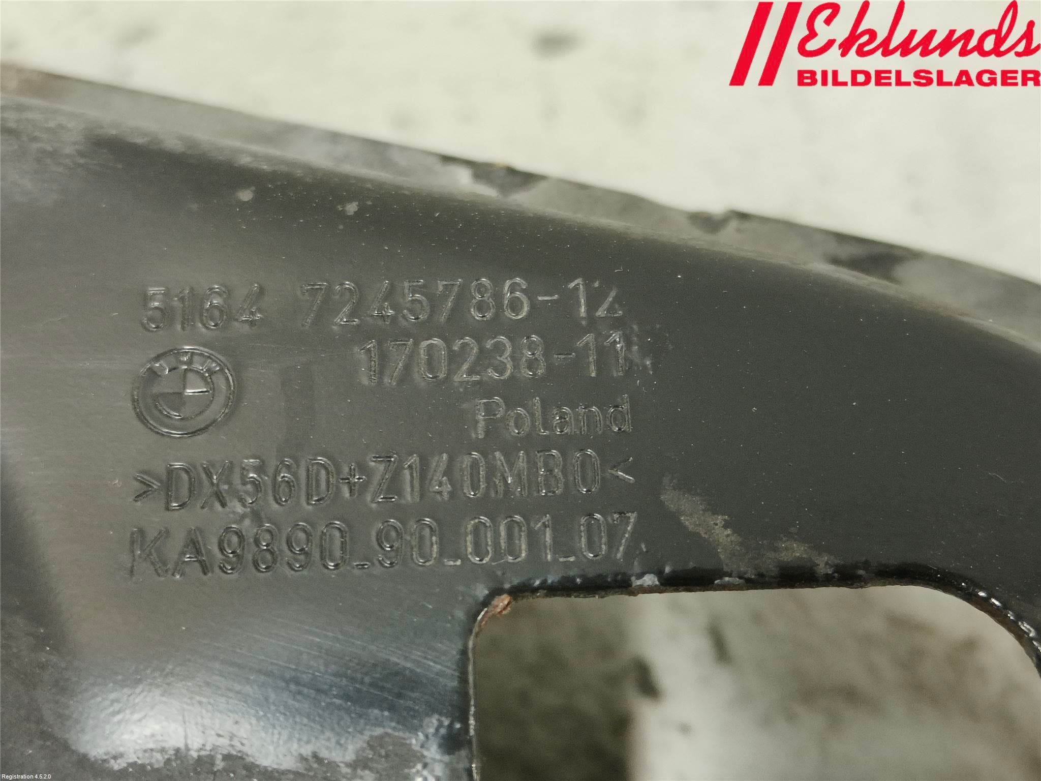 BMW 3 F30/F31/F80 12-19 Frontplåt Övre