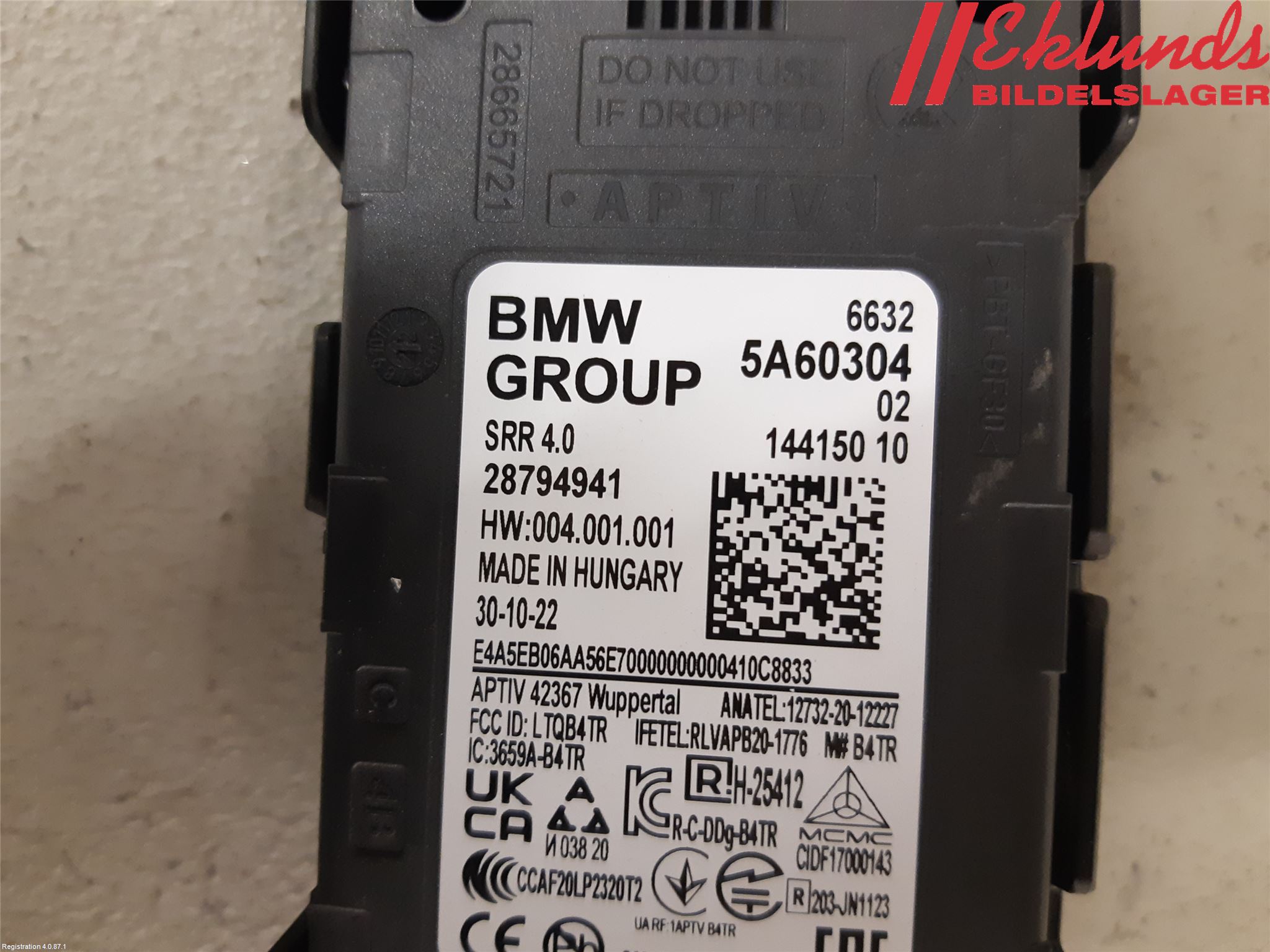 BMW iX I20 22- Sensor Övrigt