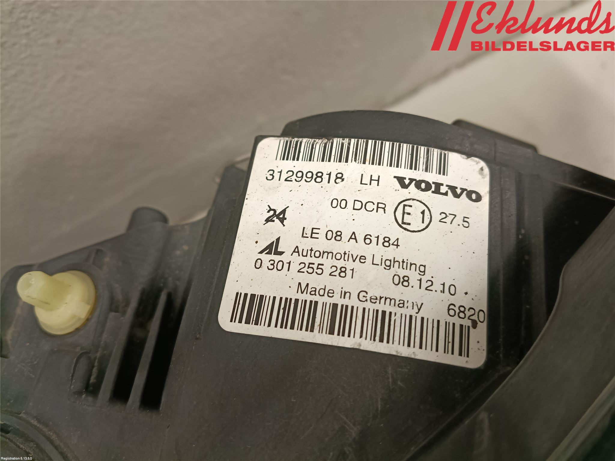 Volvo C30 10-13 Strålkastare Vänster