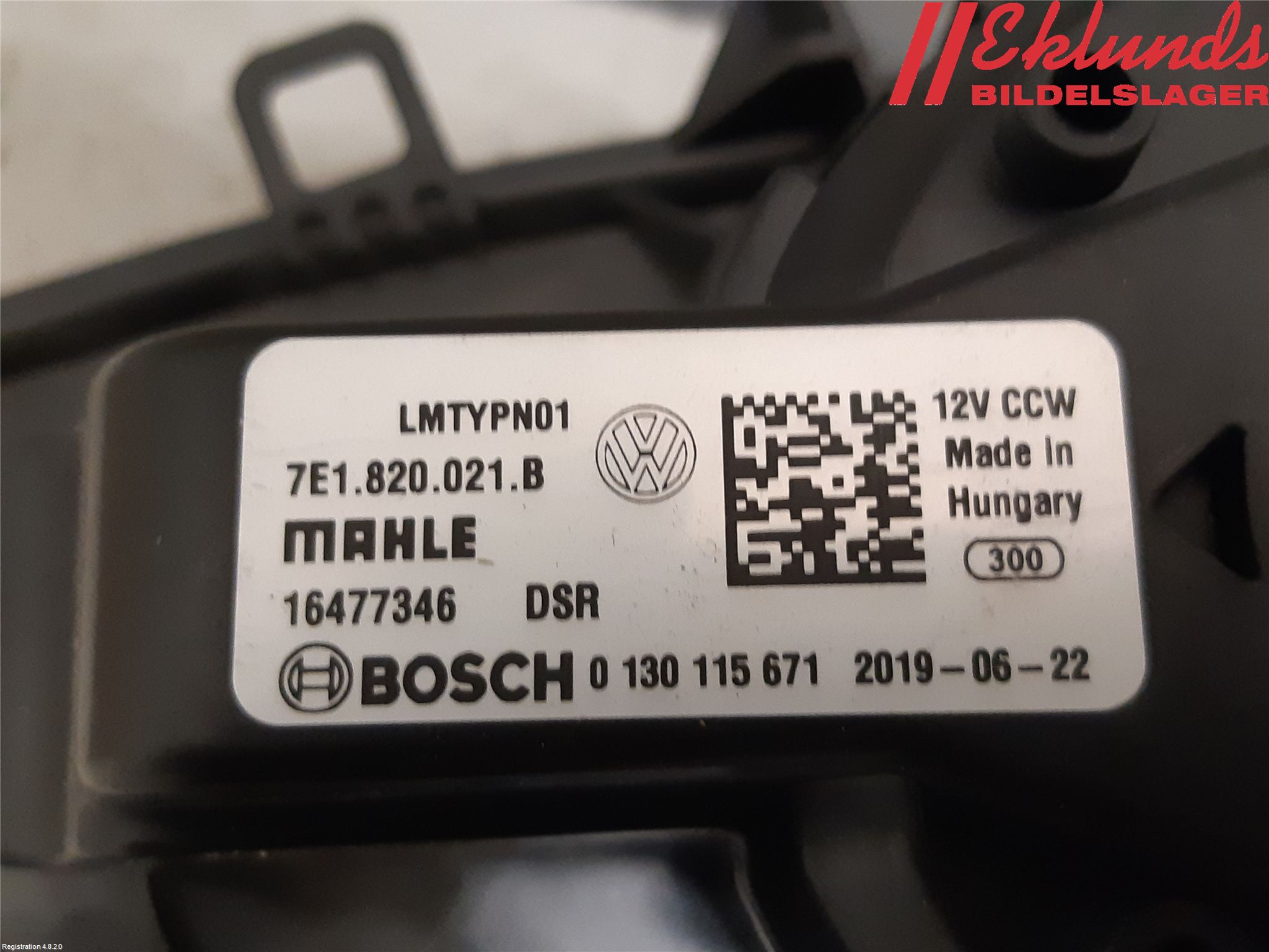 Volkswagen VW TRANSP/CARAVELLE (T6) 16-22 Värmefläkt