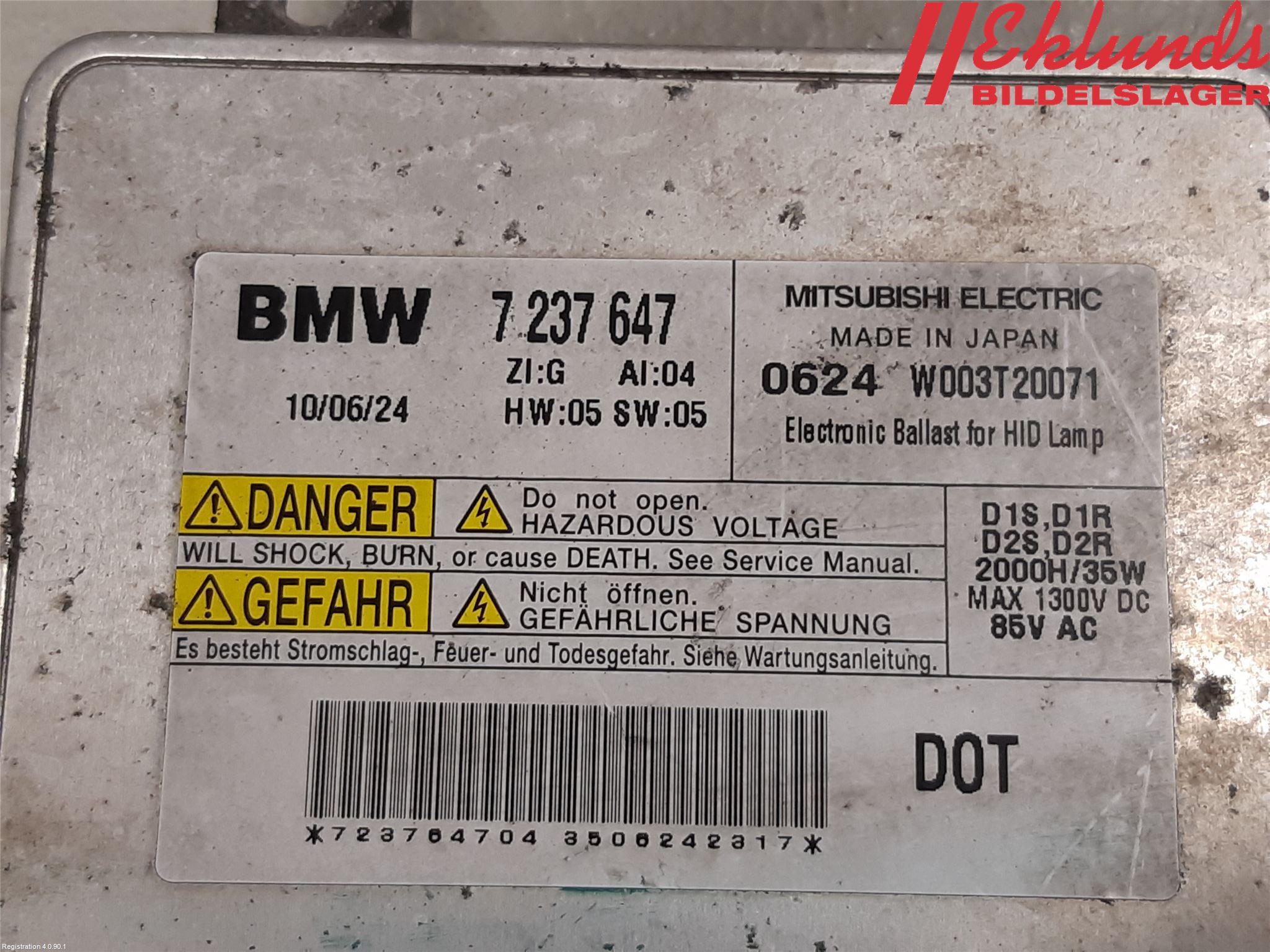 BMW 3 E90/91 SED/TOU 05-12 Styrenhet Strålkastare