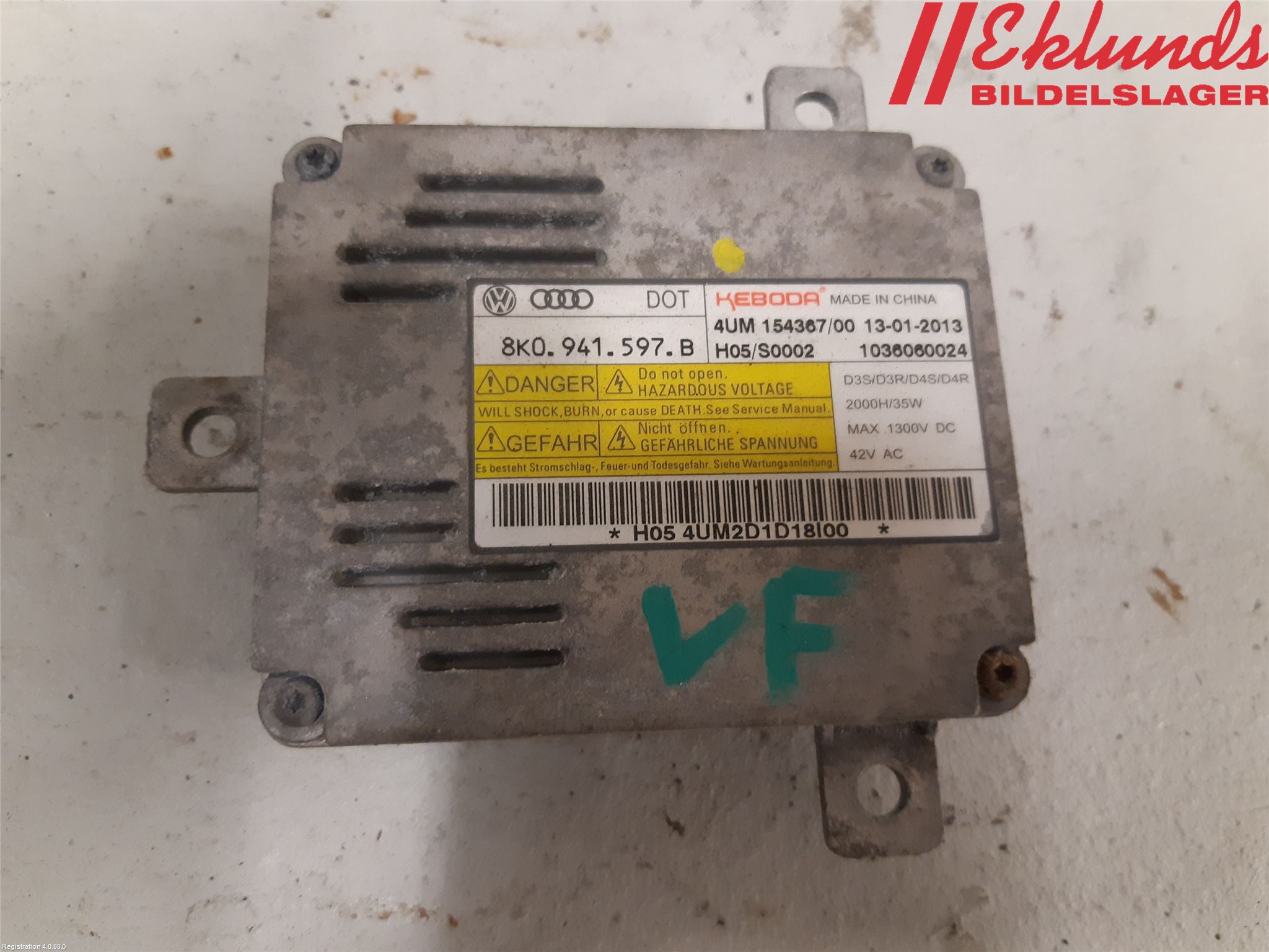 Audi A3/S3 8V 13-20 Styrenhet Strålkastare