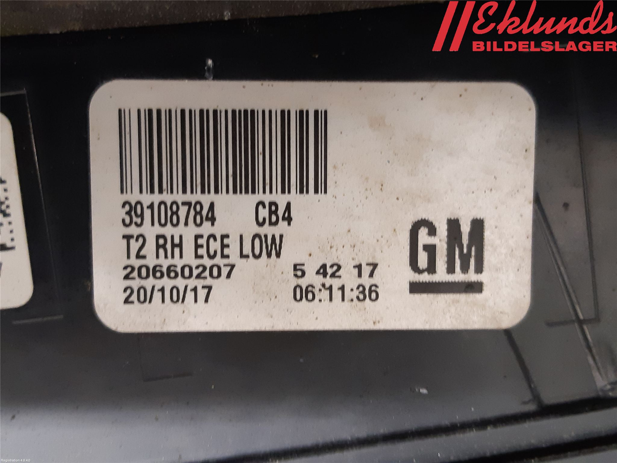 Opel INSIGNIA 17- Bakljus Lucka Hö