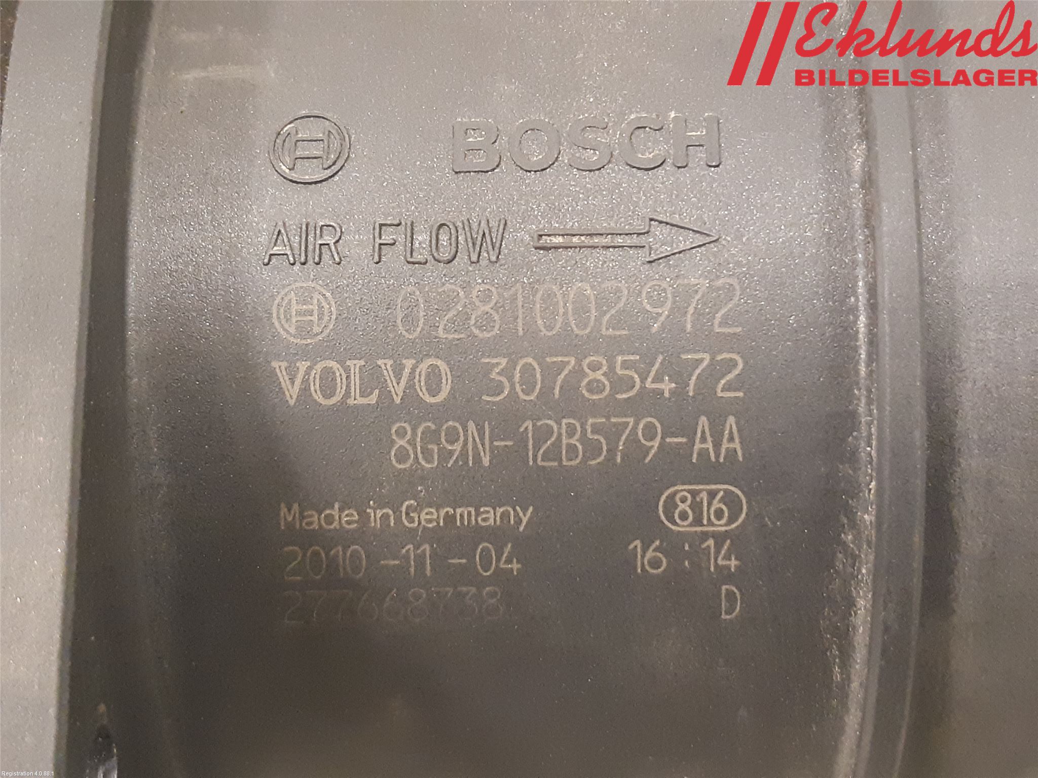 Volvo V60 11-13 Injluftmassamätare