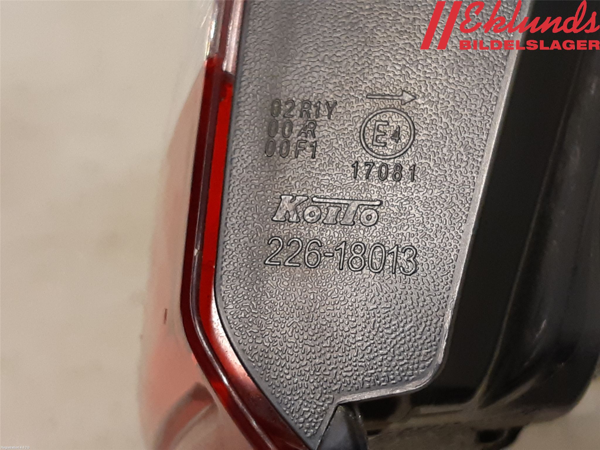 Nissan QASHQAI 14-17 Bakljus Lucka Hö