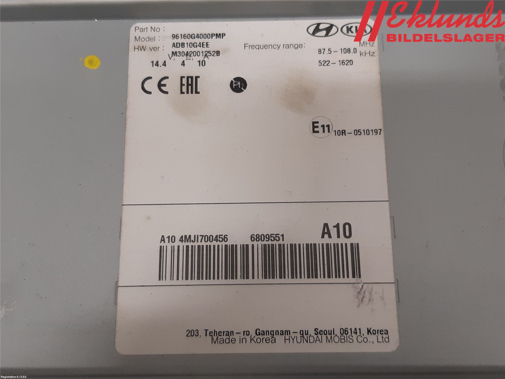 Hyundai i30 PD 17- Cd Radio - Multimediapanel