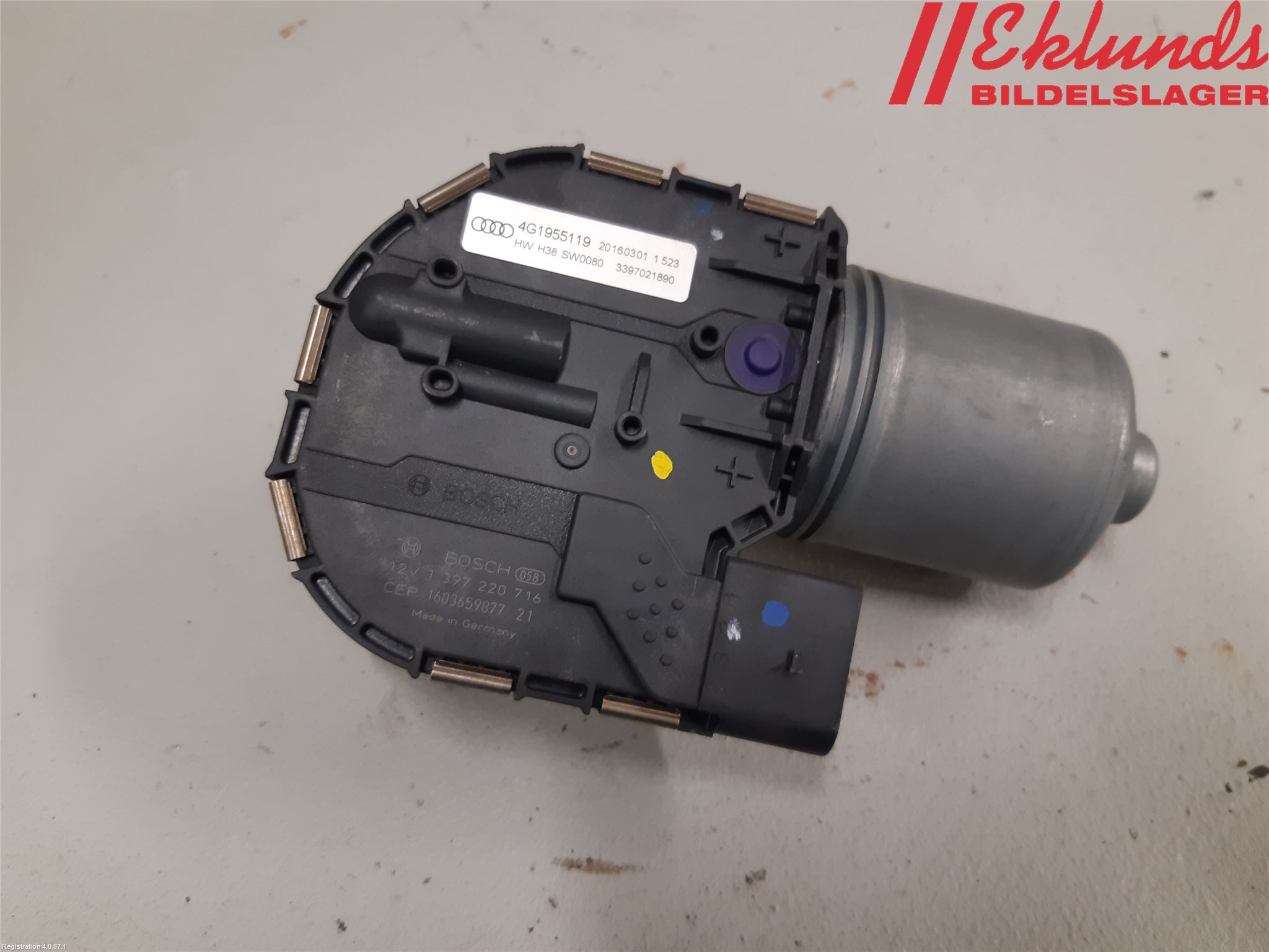 Audi A7/S7 4G 11-17 Torkarmotor Vindruta