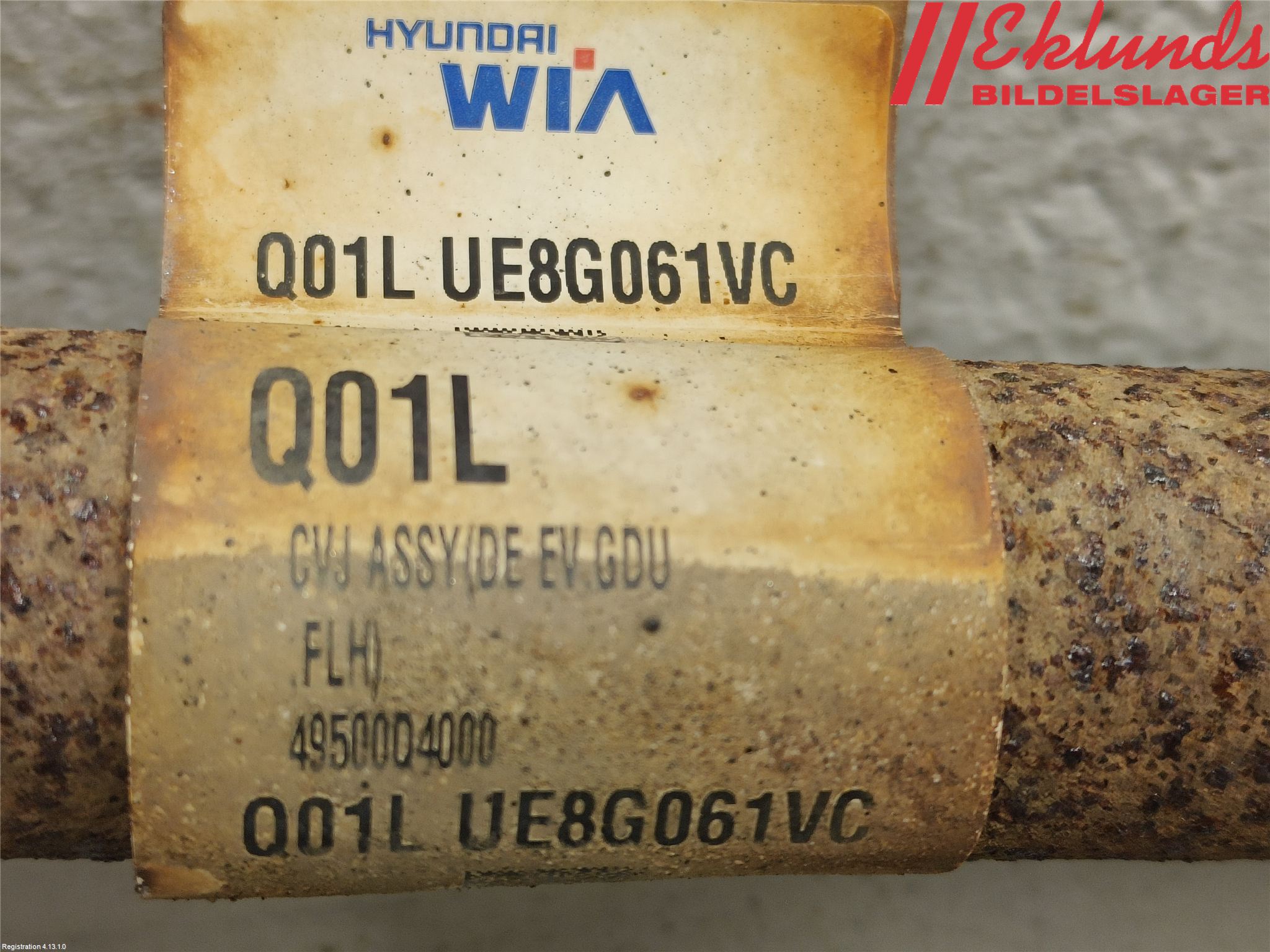 Kia NIRO (DE) 17-22 Drivaxel Fram Vänster