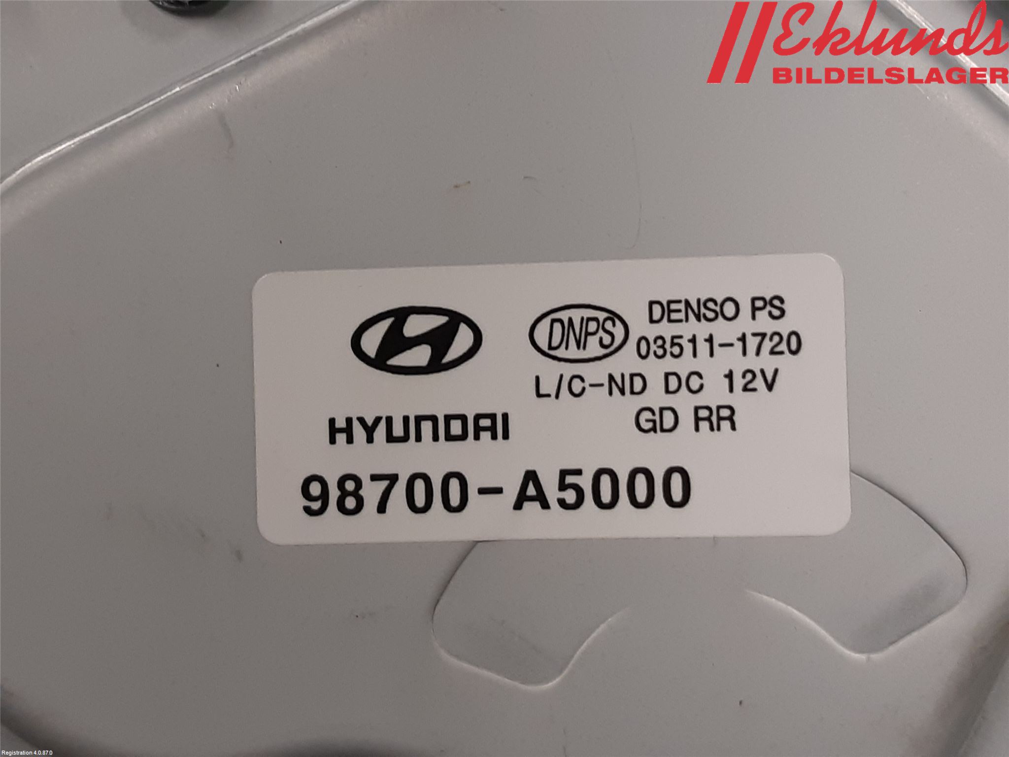 Hyundai i30 GD 13-17 Torkarmotor Baklucka