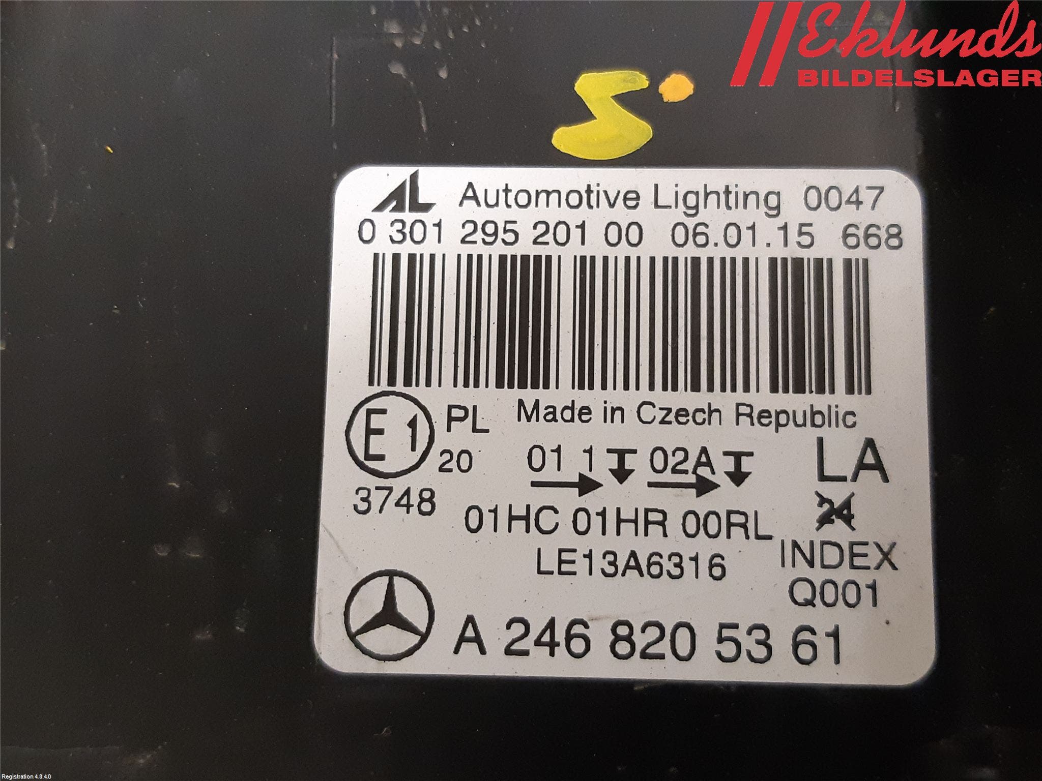 Mercedes-Benz MB B-KLASS (W246/W242) 12-19 Strålkastare Vänster