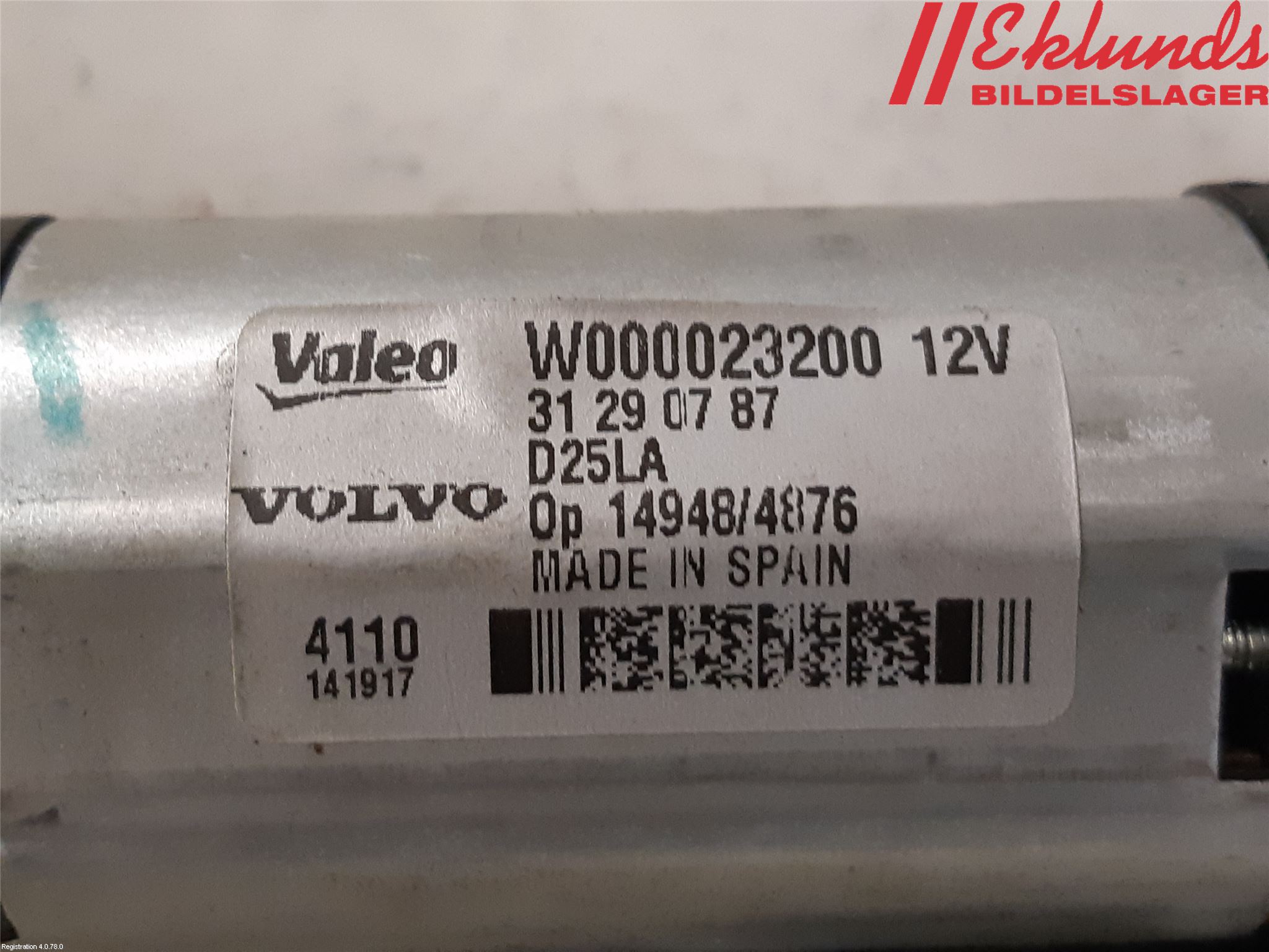 Volvo XC70 08-13 Torkarmotor Baklucka