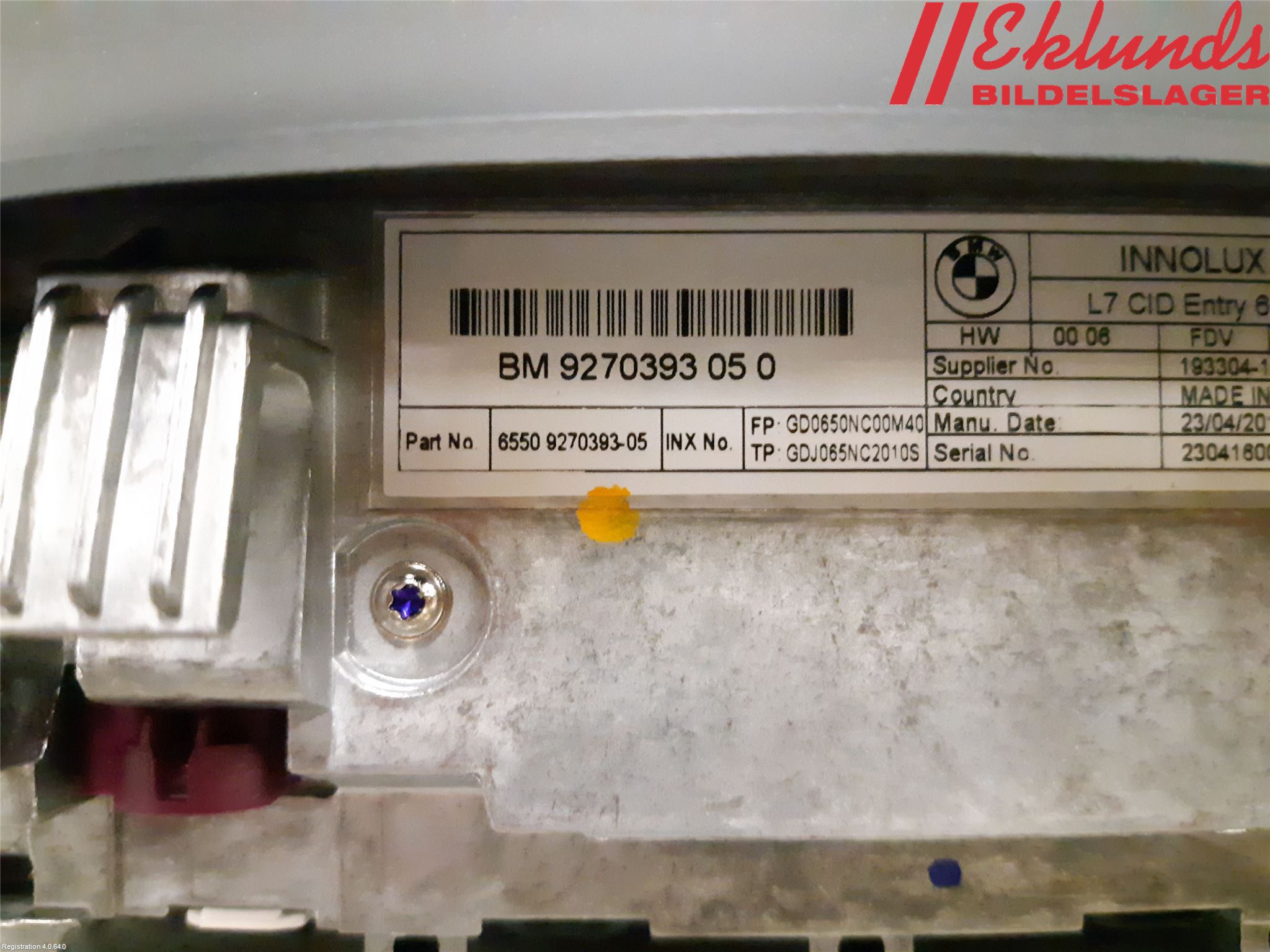 BMW 4 F36 Gran Coupé 14-20 Kontrolldisplay