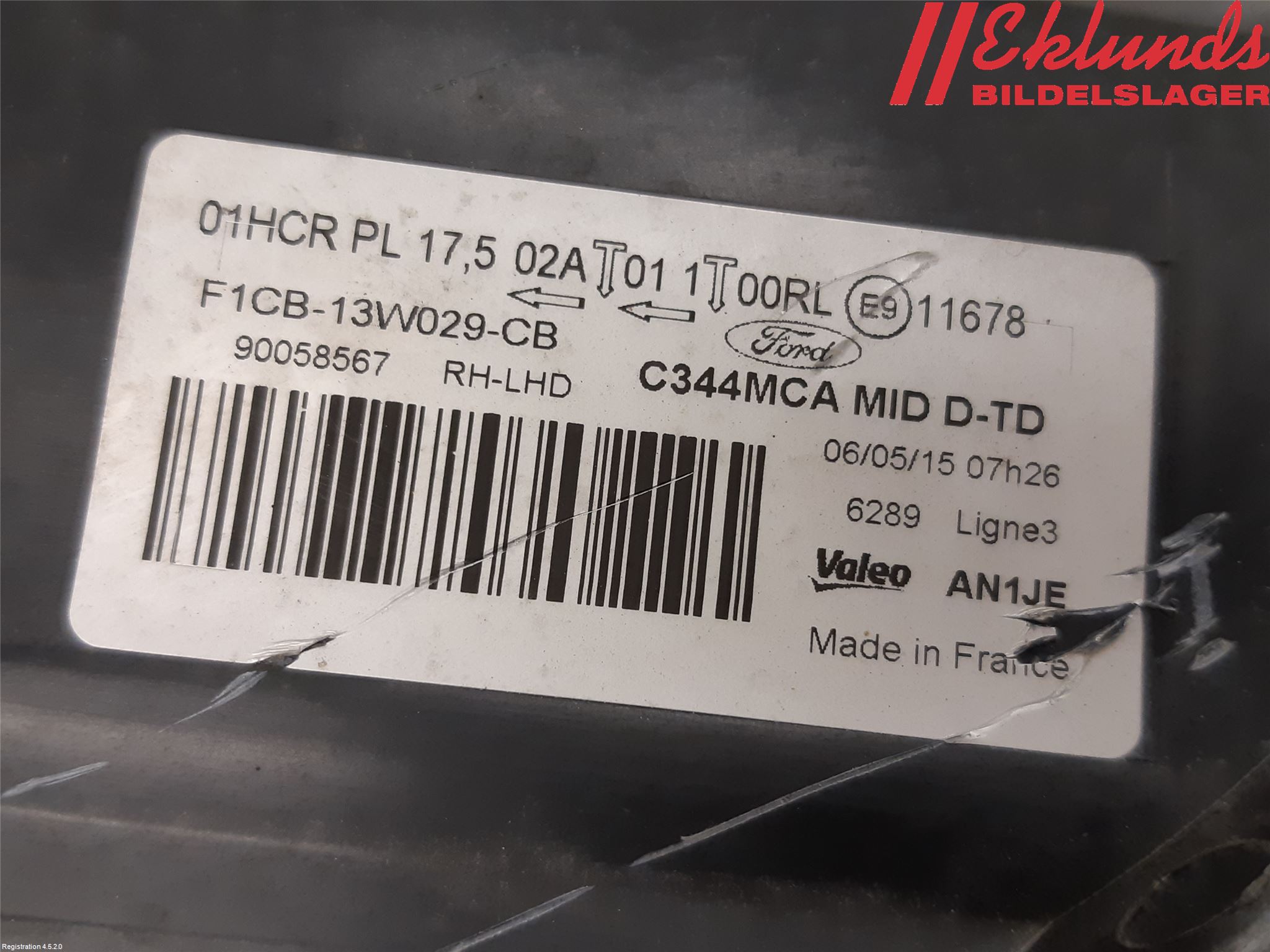 Ford C-MAX ll 15-19 Strålkastare Höger