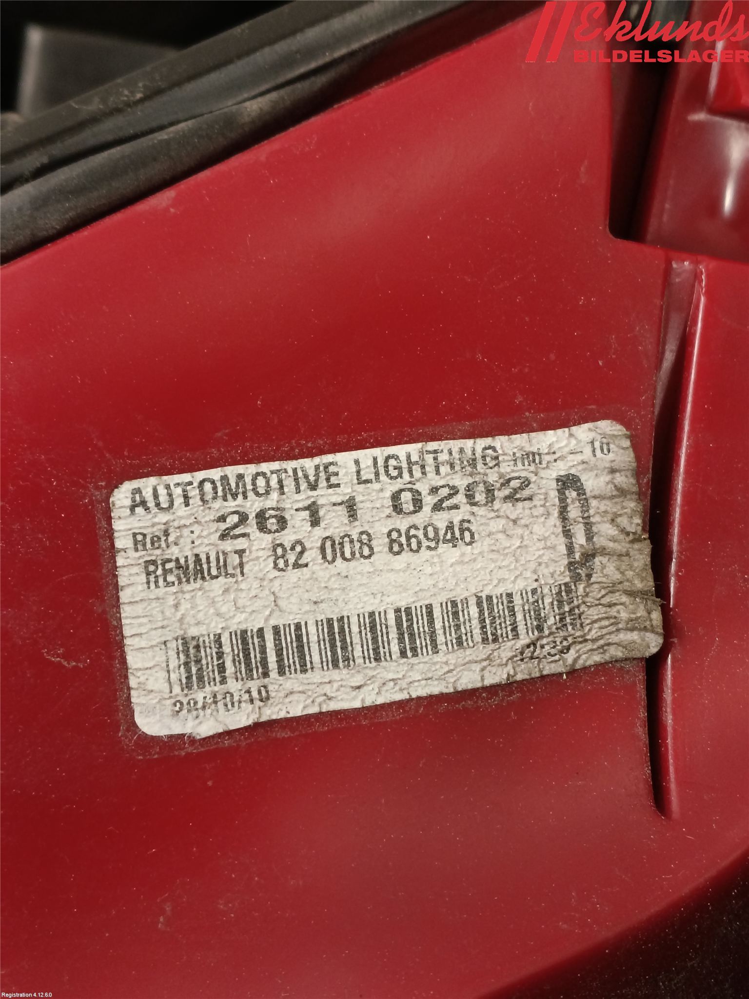 Renault CLIO III  06-09 Bakljus Höger