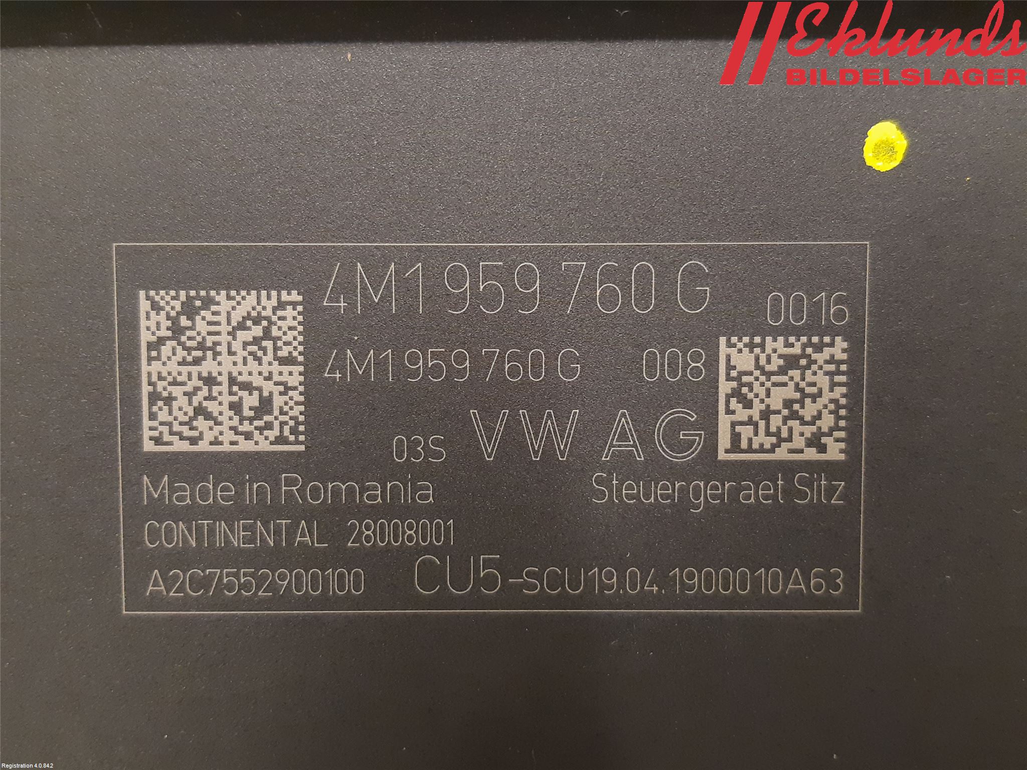 Audi Q7/SQ7 Styrenhet Stolreglering