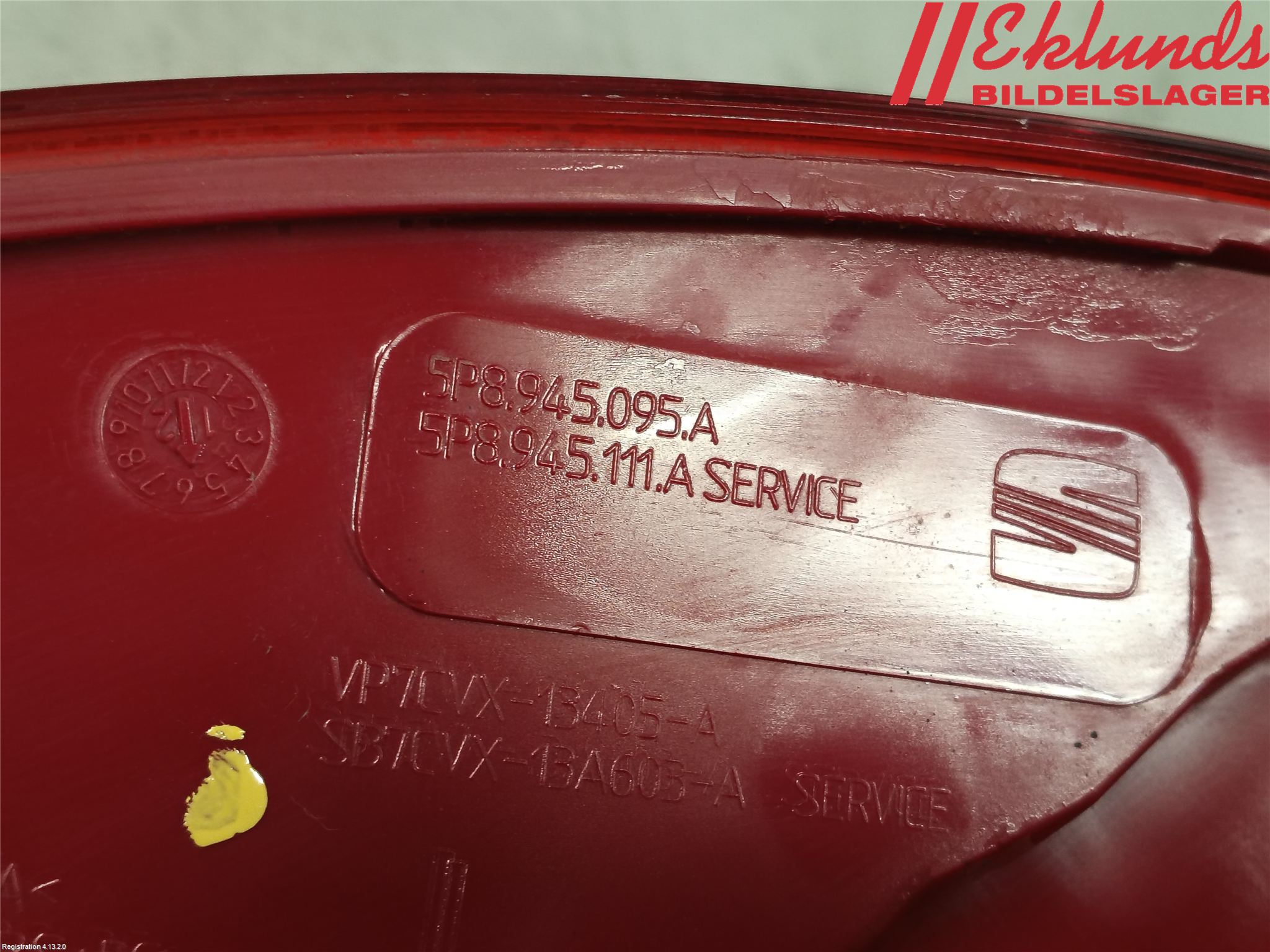 Seat ALTEA Bakljus Vänster