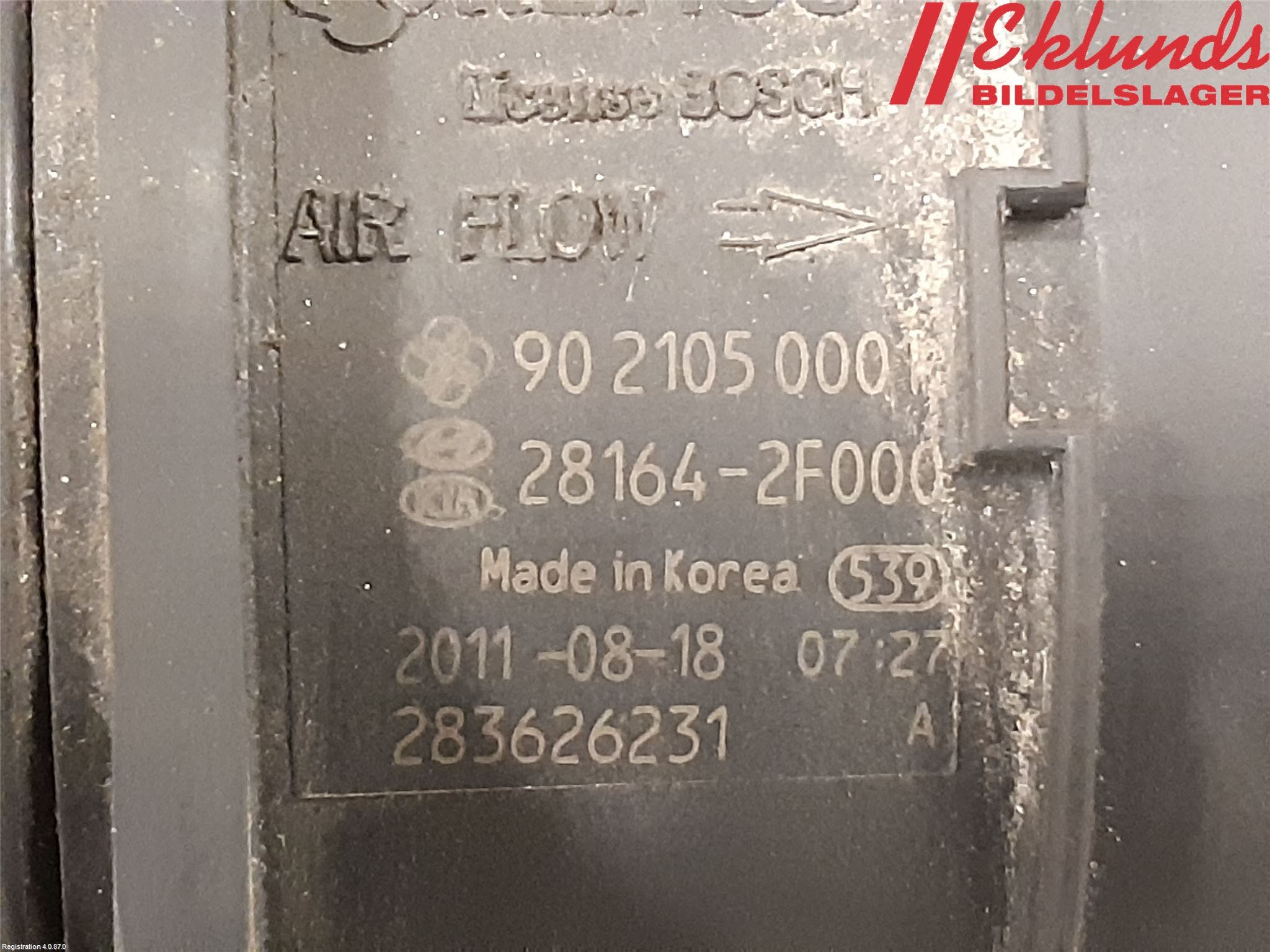 Hyundai ix35 Injluftmassamätare