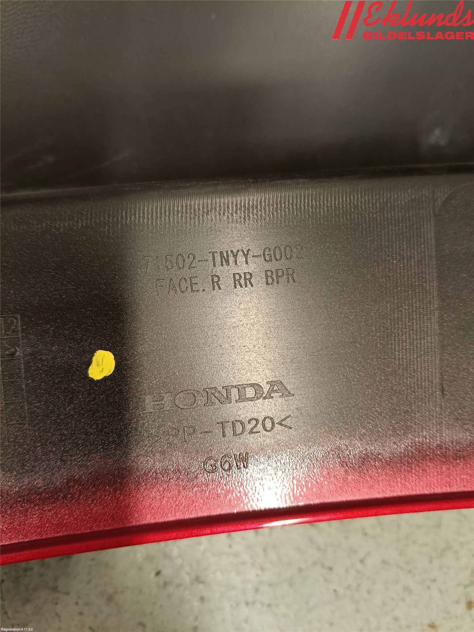 Honda CR-V 19-22 Stötfångardel Bak Hö