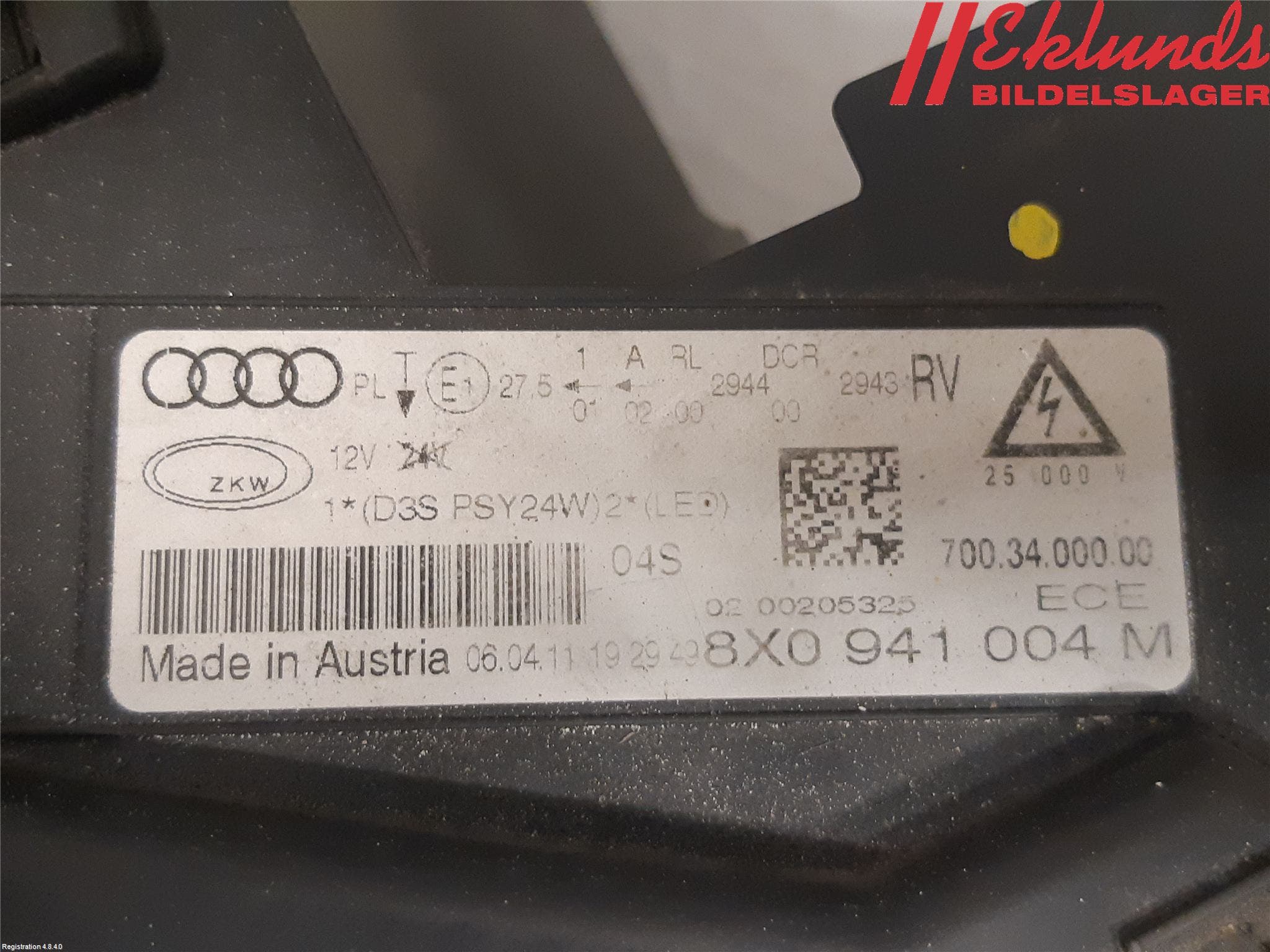 Audi A1/S1 11-18 Strålkastare Höger