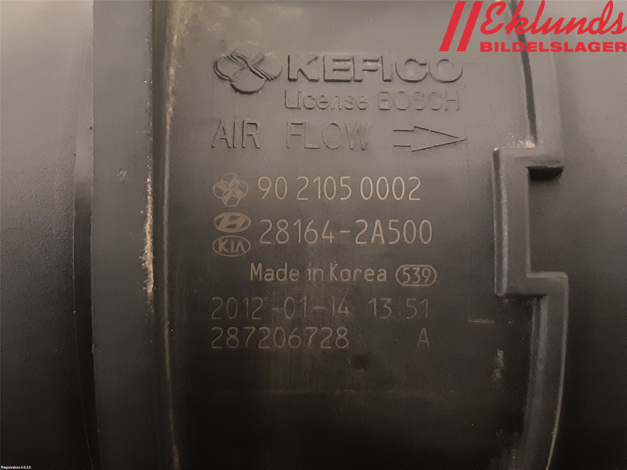 Hyundai i40 08-15 Injluftmassamätare