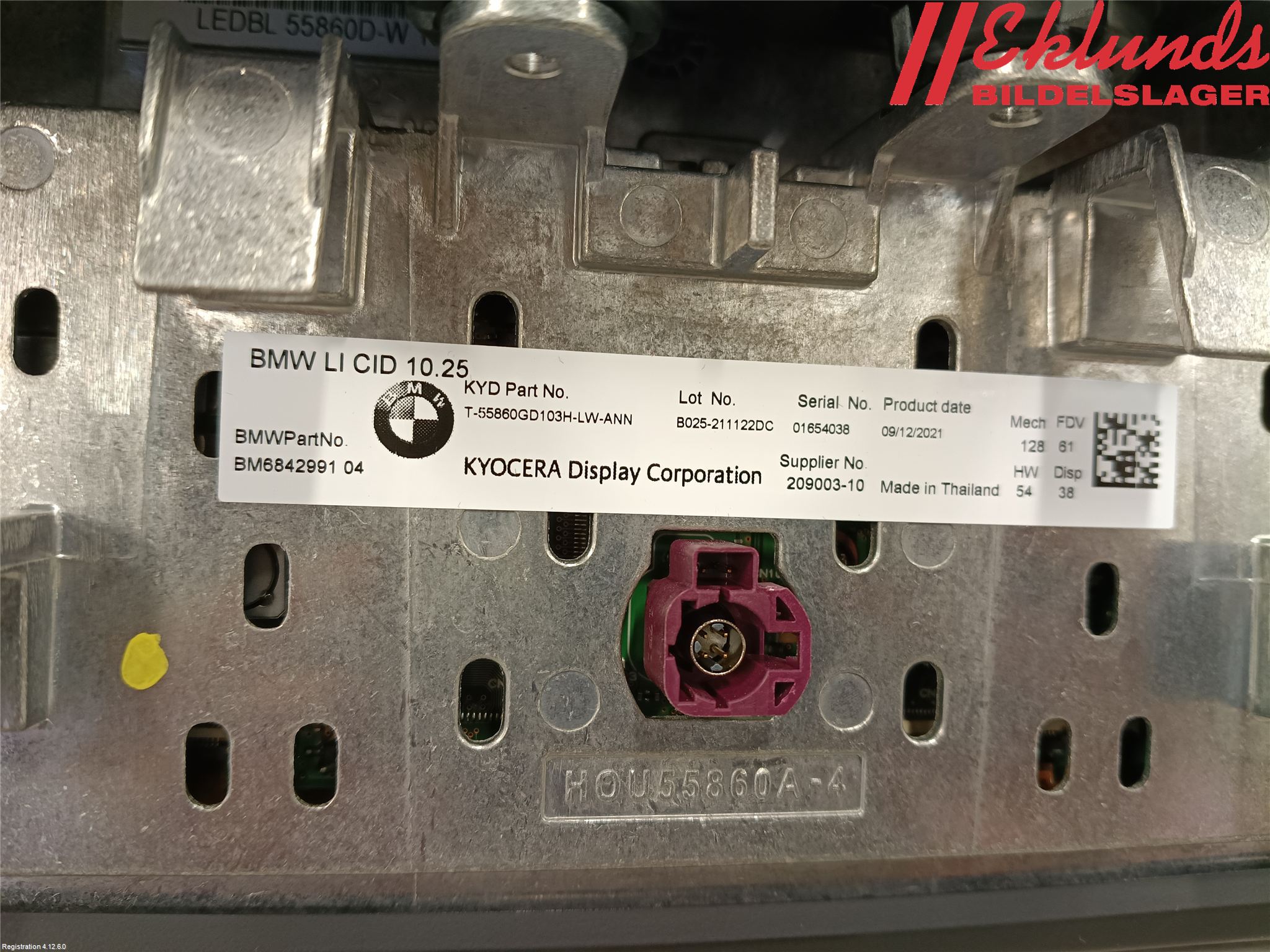 BMW i3 I01 13-22 Multifunktionsdisplay