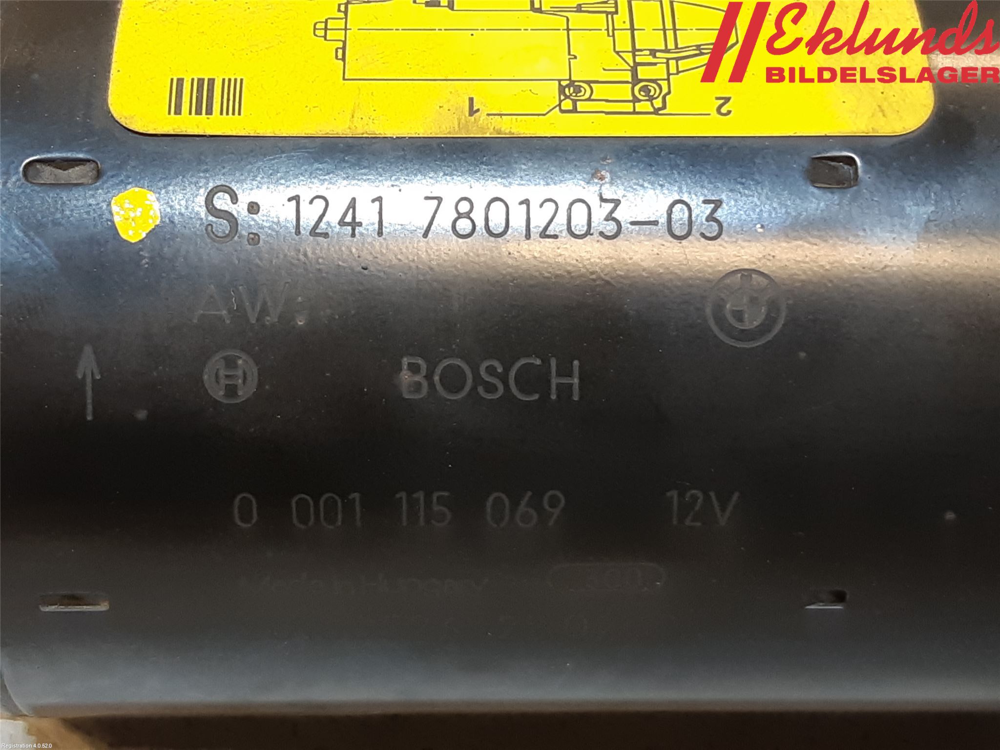 BMW 3 E90/91 SED/TOU 05-12 Startmotor Diesel