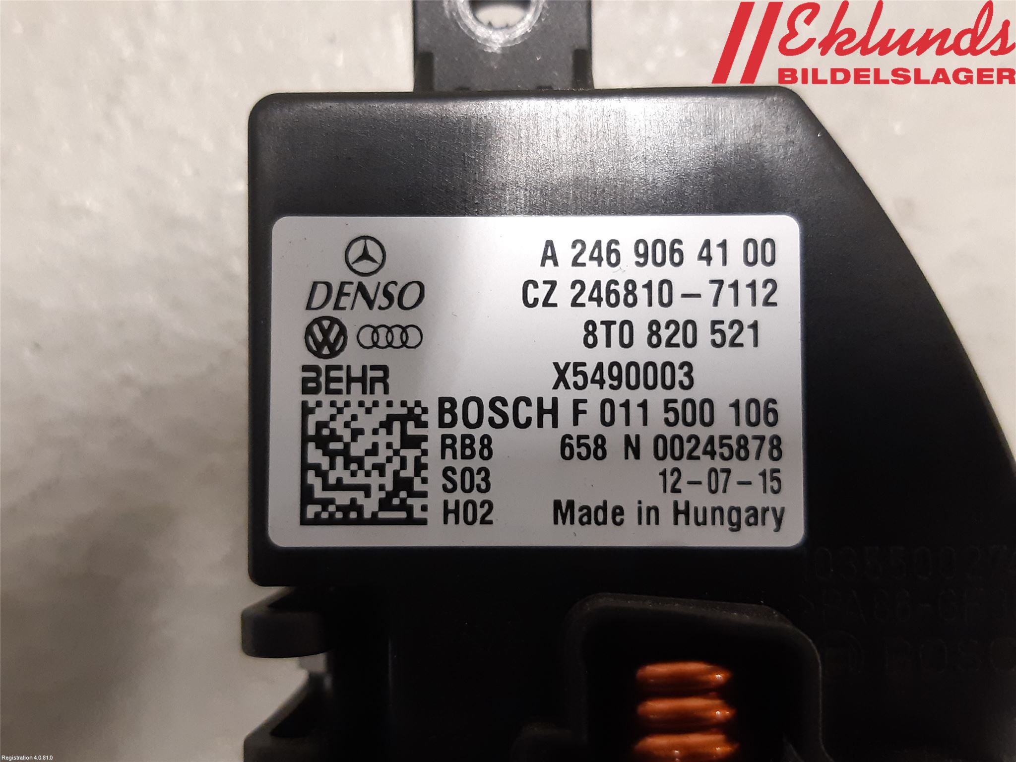 Audi A4 12-15 Värmefläktsmotstånd