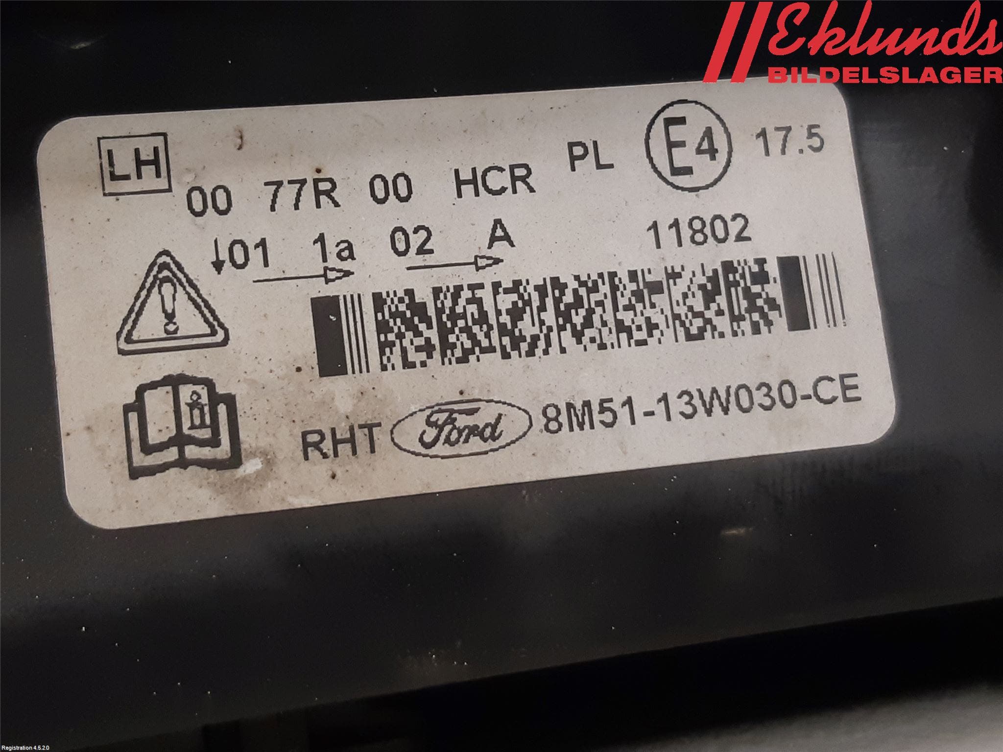 Ford FOCUS 08-11 Strålkastare Vänster