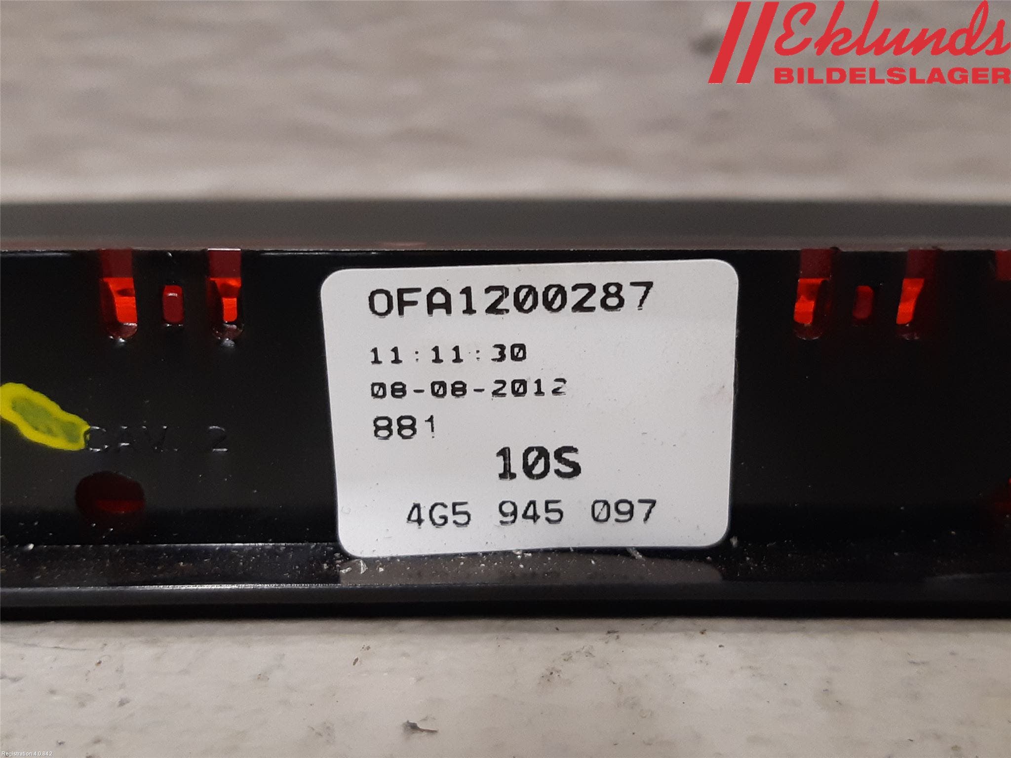 Audi A6/S6 4G 11-18 Bromsljus Bakruta