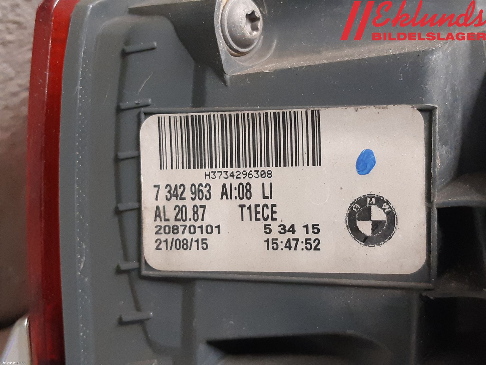 BMW 7 G11/G12 15-22 Bakljus Vänster
