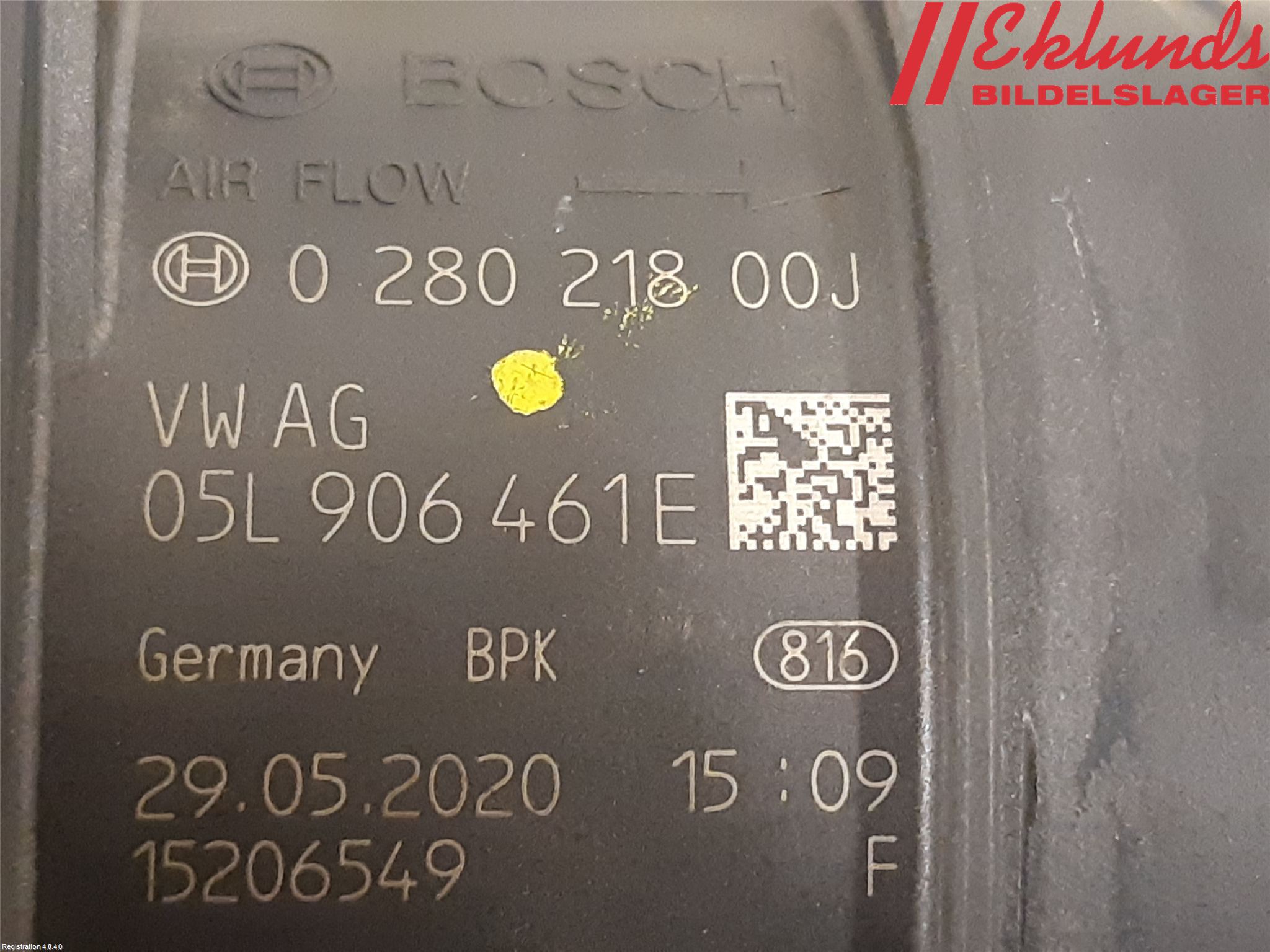 Volkswagen VW TIGUAN 16-24 Injluftmassamätare