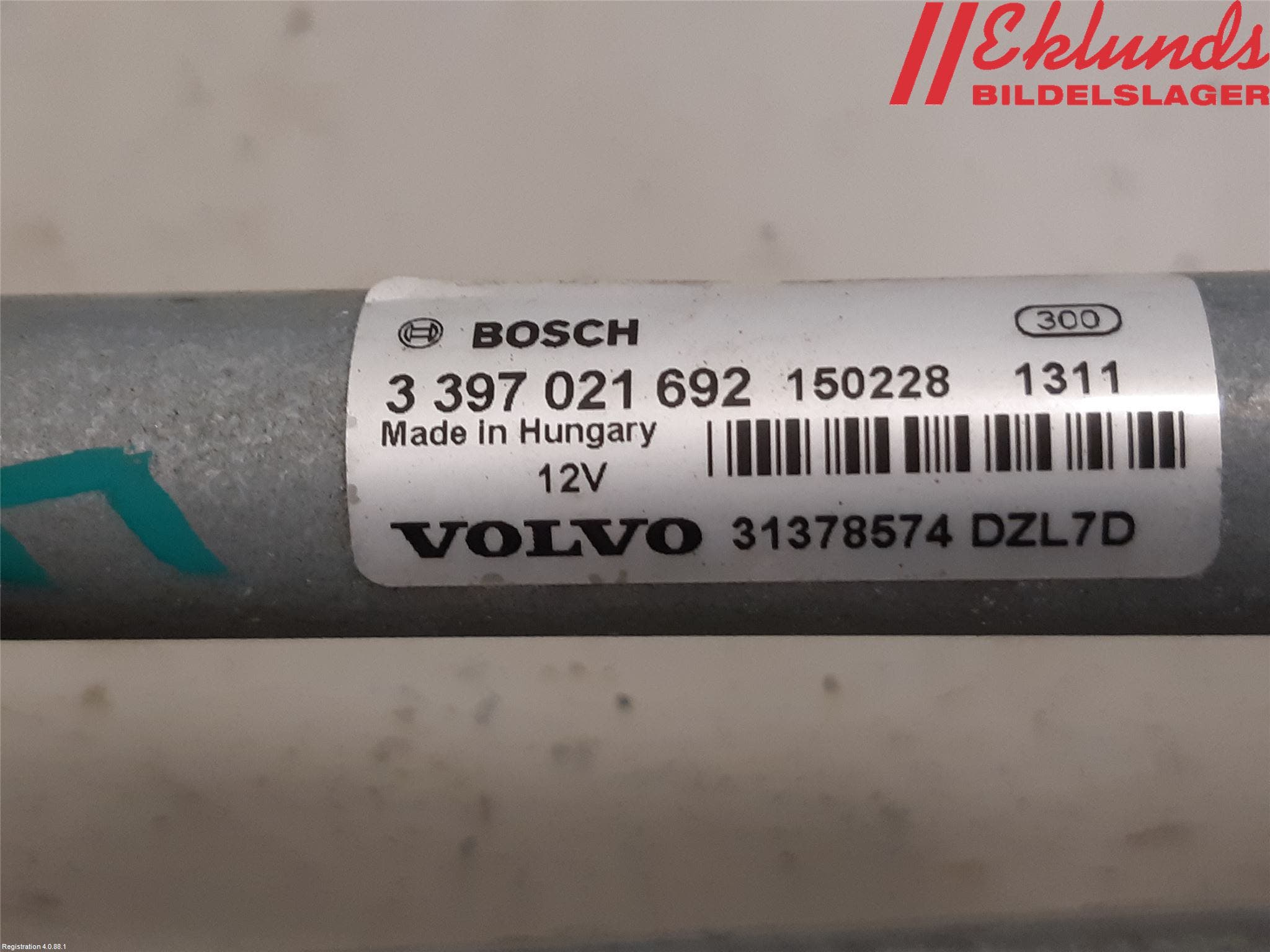 Volvo V40 12-19 Torkarmekanism Vindruta