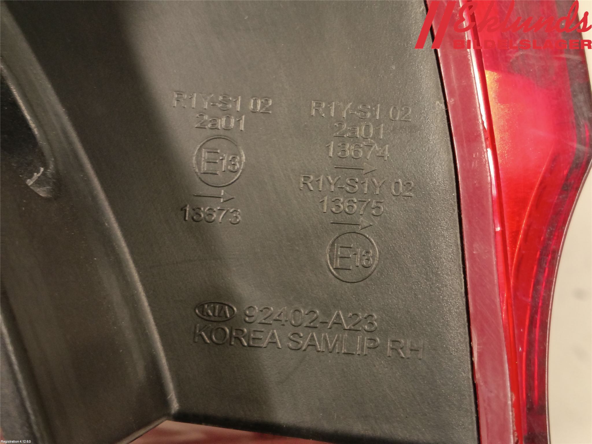 Kia CEED 12-18 Bakljus Höger