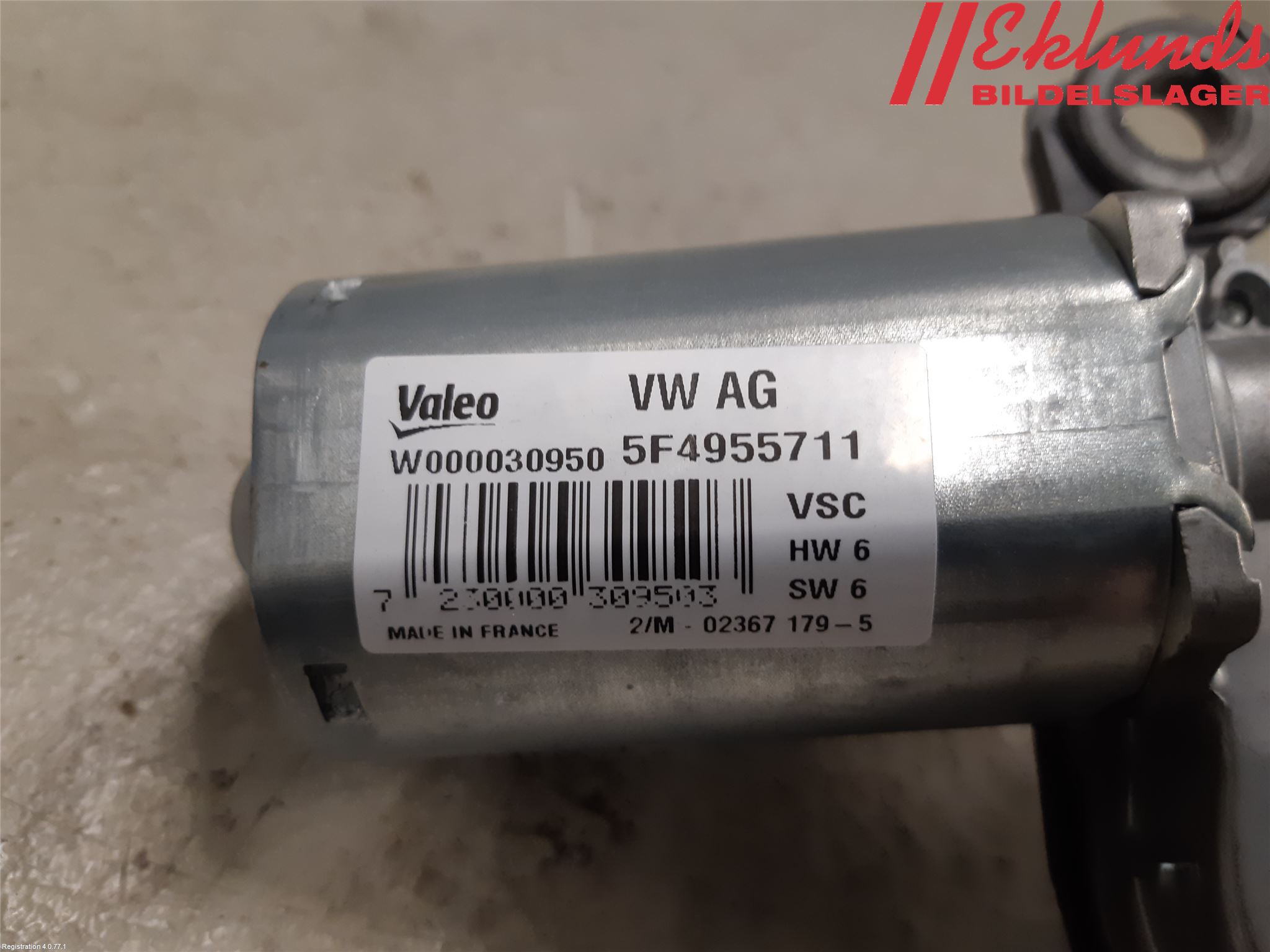 Skoda OCTAVIA (5E) 13-20 Torkarmotor Baklucka