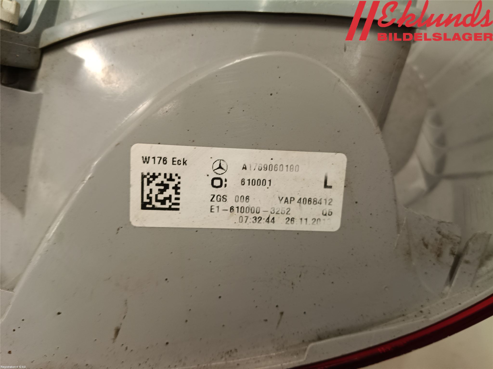 Mercedes-Benz MB A-KLASS (W176) 13-18 Bakljus Vänster