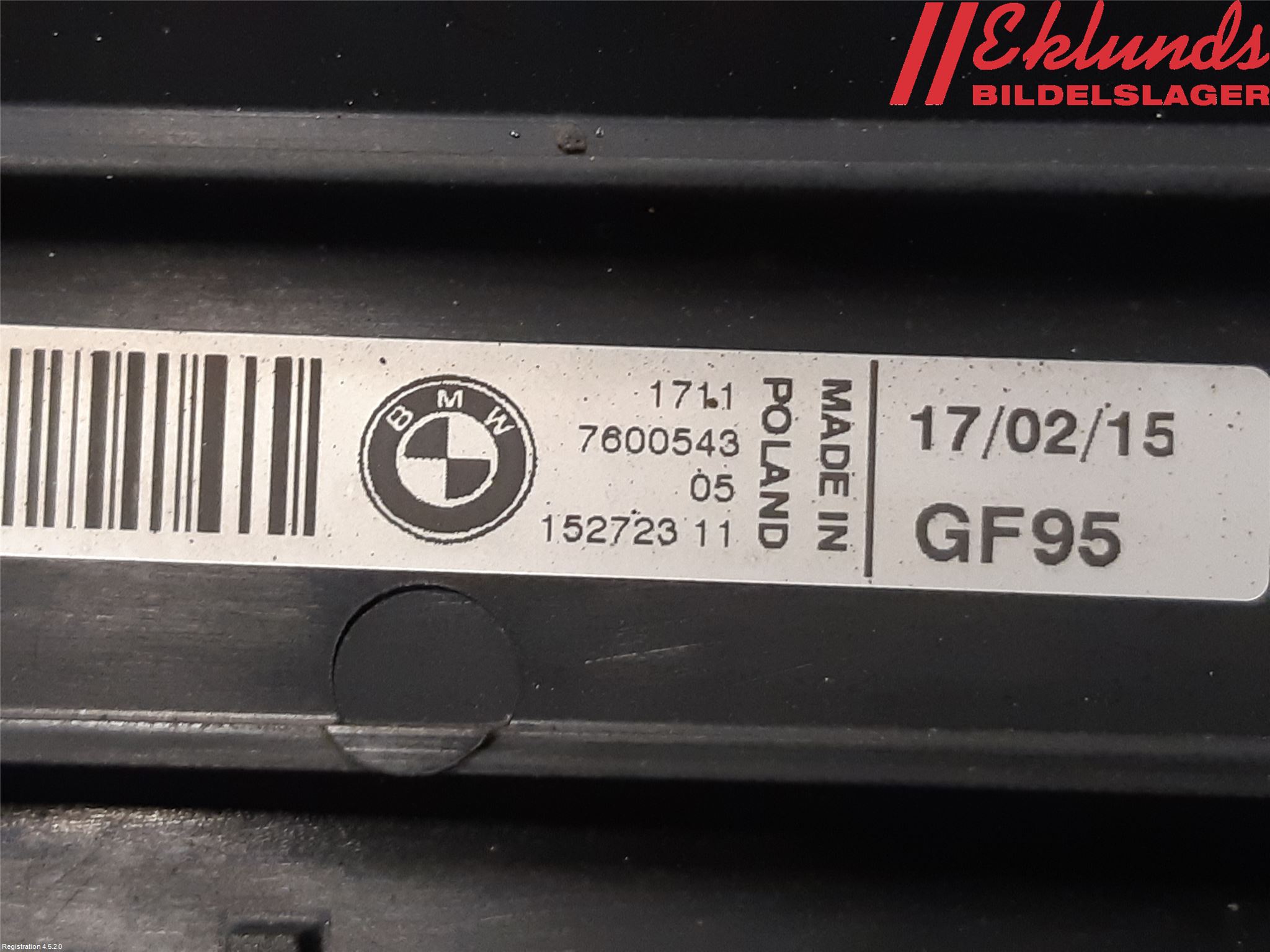 BMW 4 F32/F33/F82/F83 13-20 Deflektor Plåt-Plast Kylning