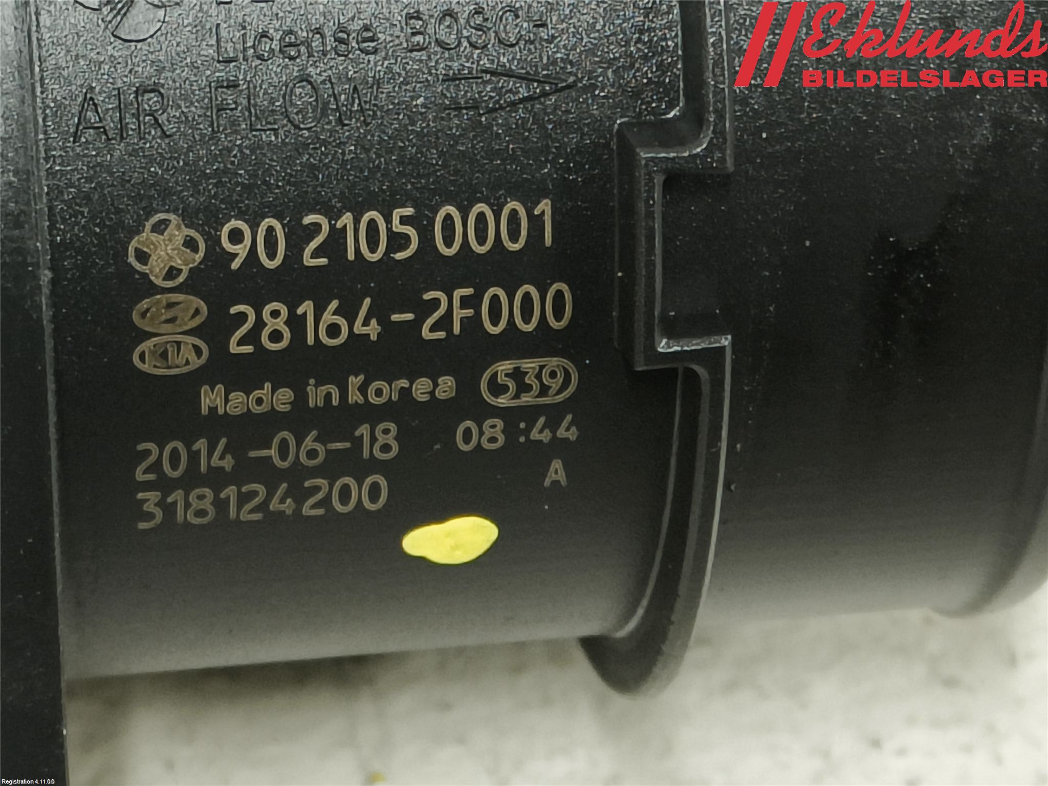 Kia SORENTO 10-14 Injluftmassamätare