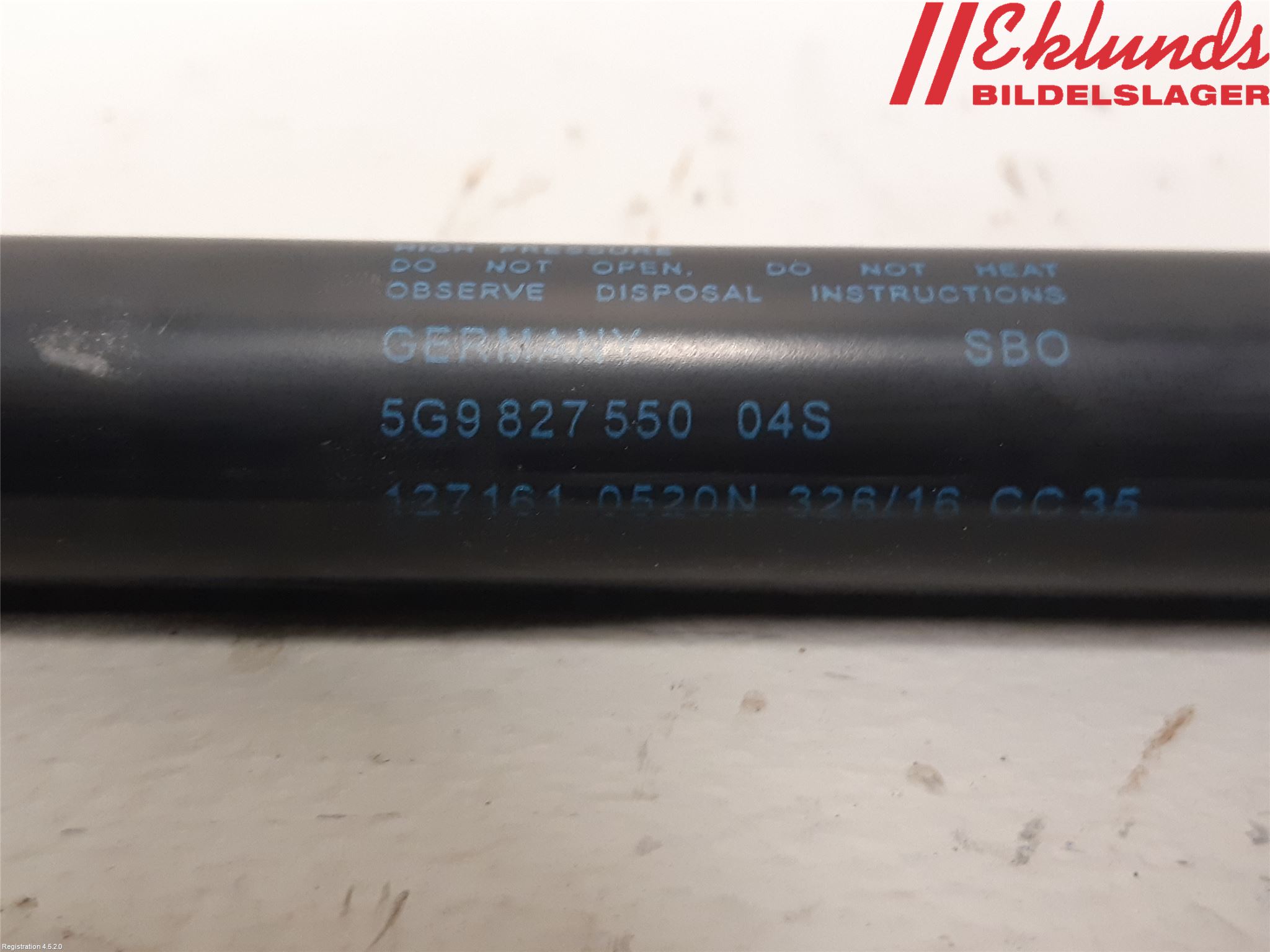 Volkswagen VW GOLF / E-GOLF VII 13-20 Gasfjäder Baklucka