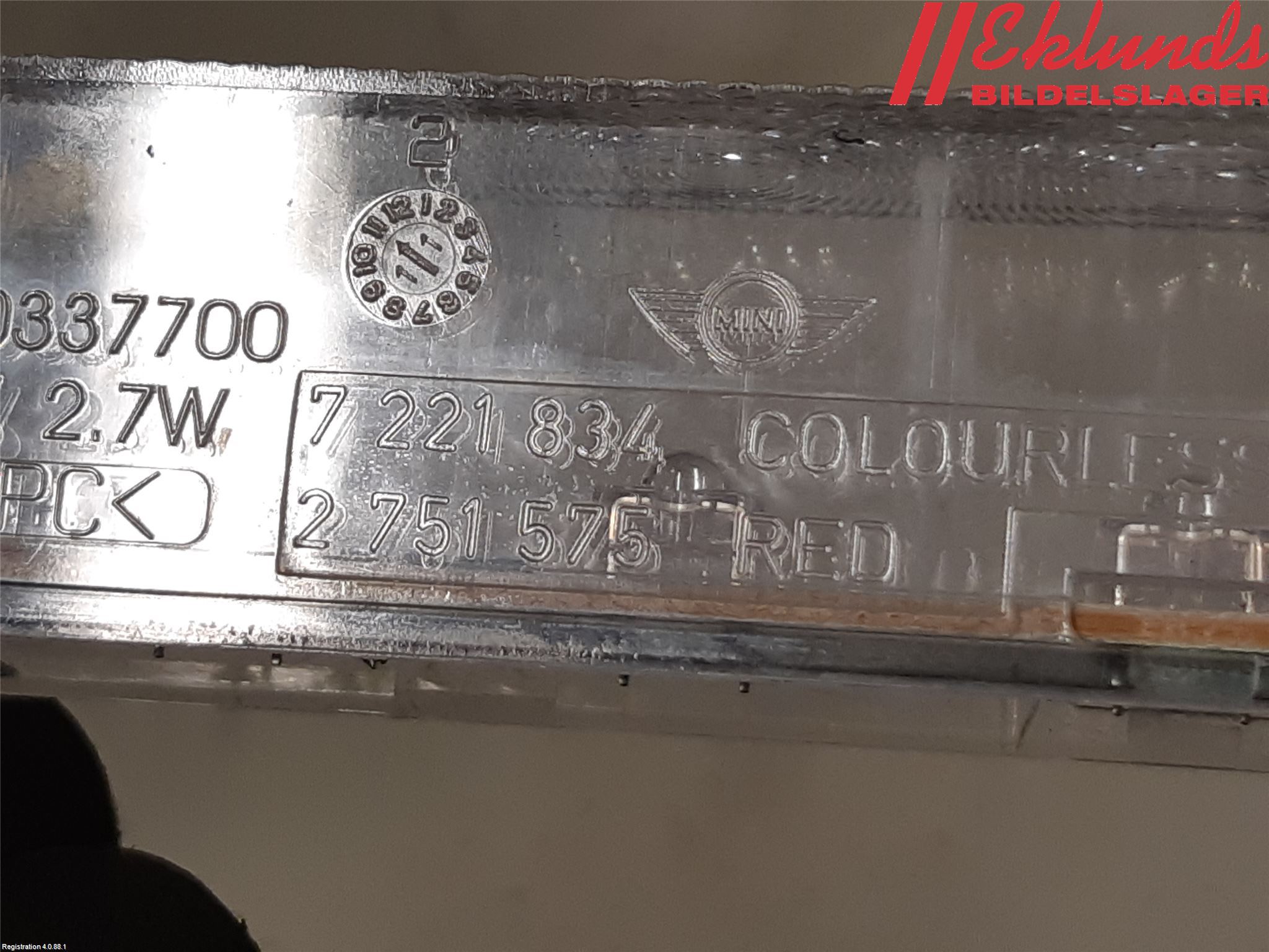 Mini COUPE R56 05-14 Bromsljus Bakruta