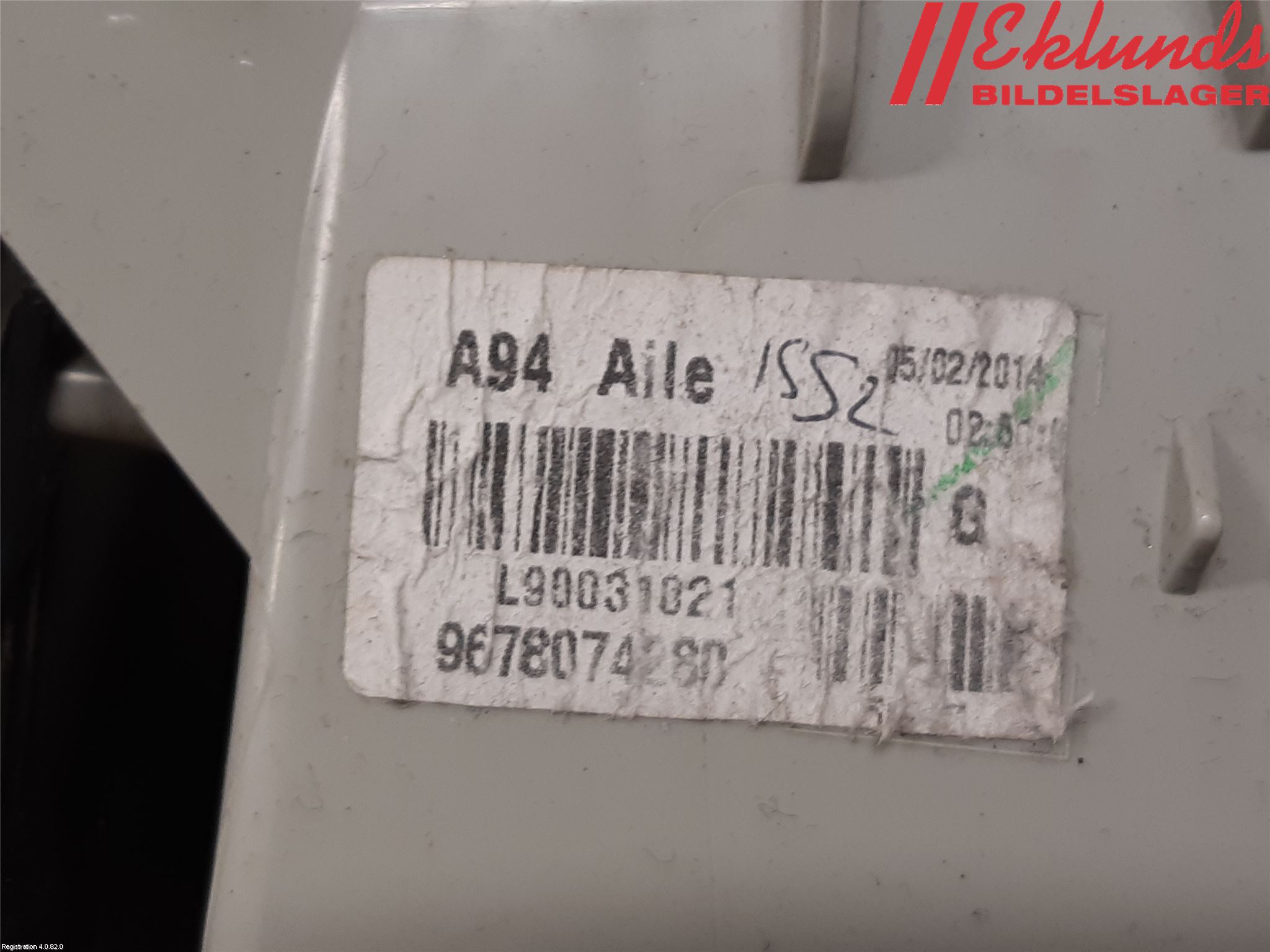 Peugeot 2008 13-20 Bakljus Vänster