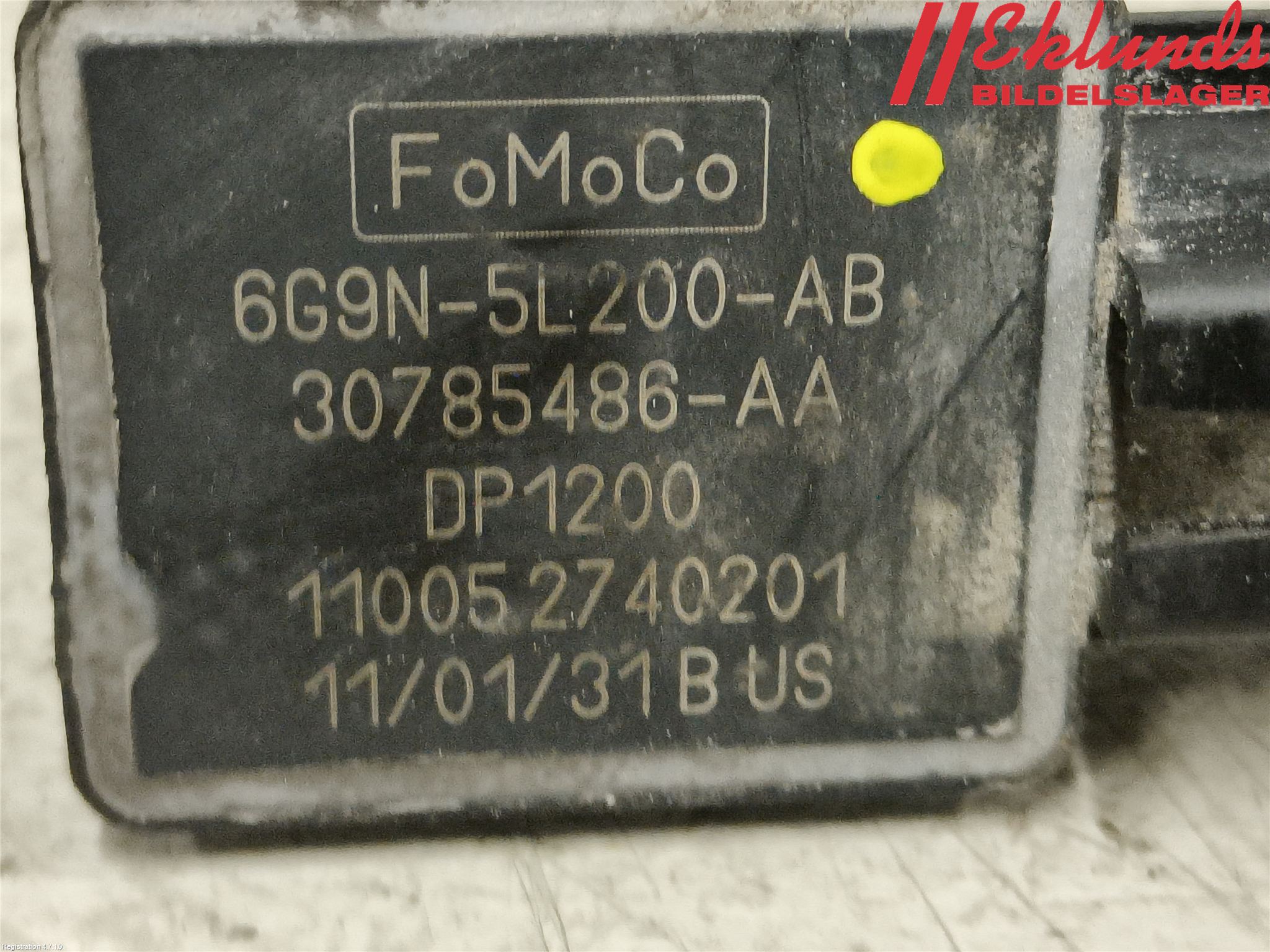 Volvo V70 08-13 Givare Temp-Tryck Avgas