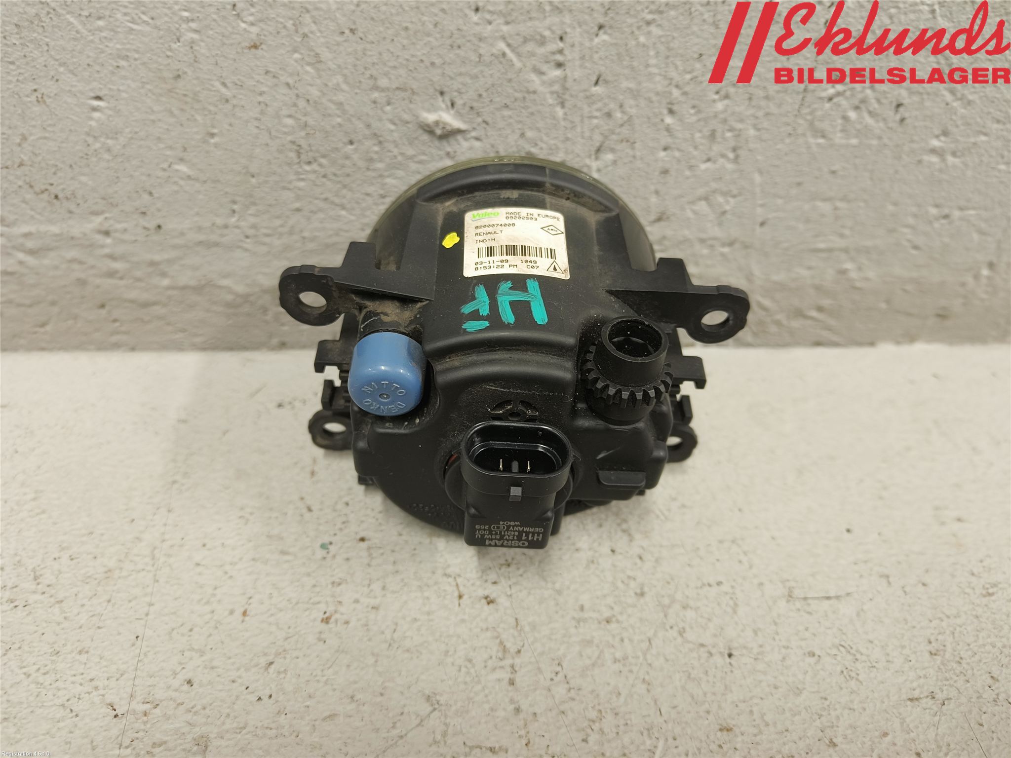 Dacia LOGAN MCV/STEPWAY Dimljus-Varselljus Fram