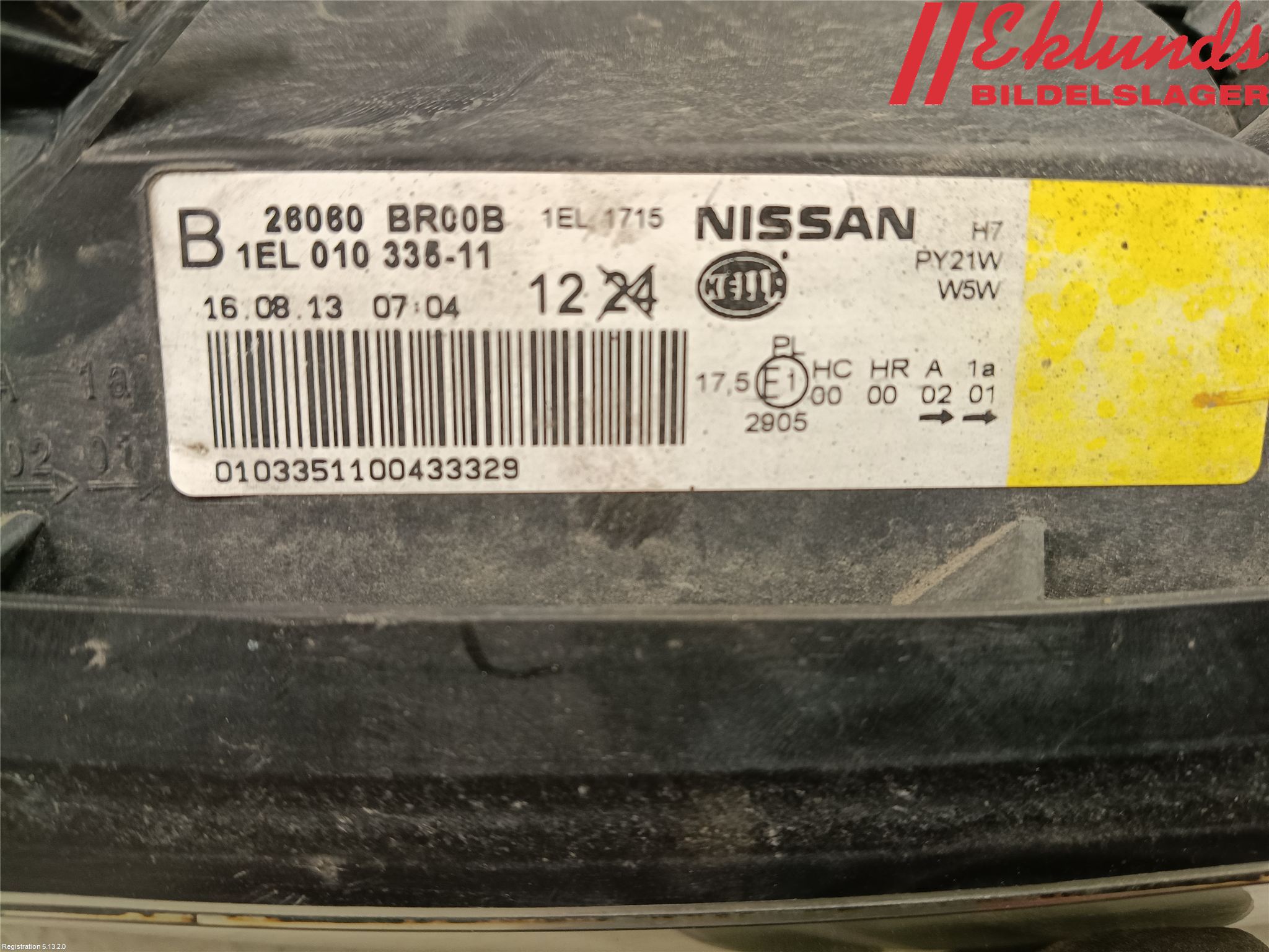 Nissan QASHQAI+2  10-14 Strålkastare Vänster