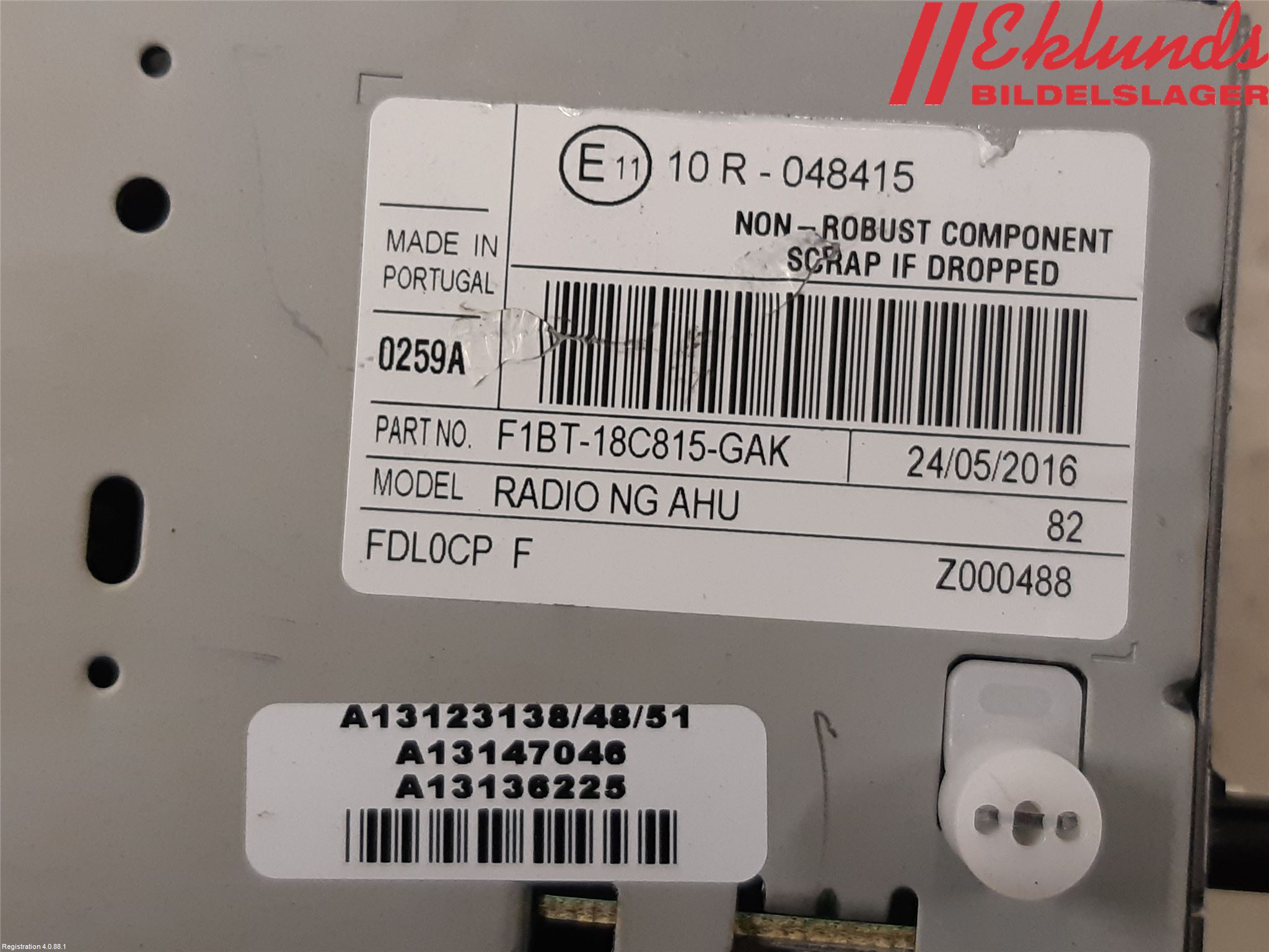 Ford FOCUS 15-18 Cd Radio - Multimediapanel