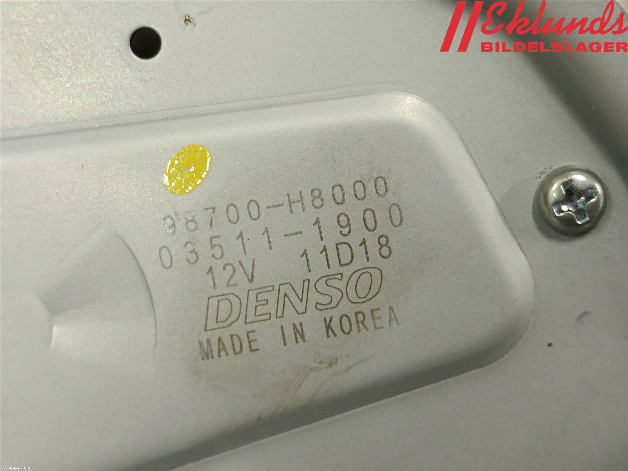 Kia RIO 17- Torkarmotor Baklucka