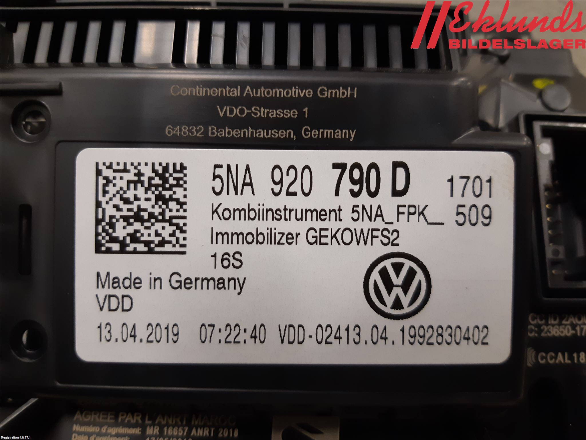 Volkswagen VW TIGUAN 16-24 Instrument Komb