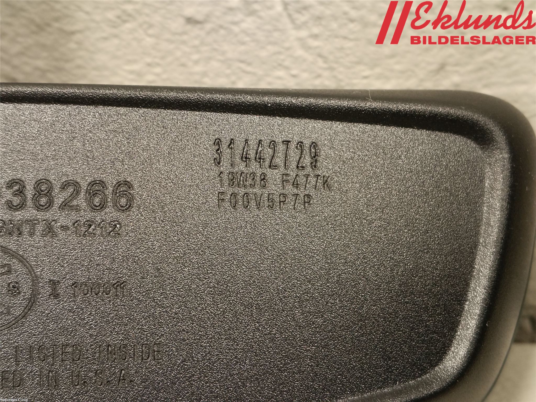 Volvo XC40/RECHARGE 18- Spegel Invändig